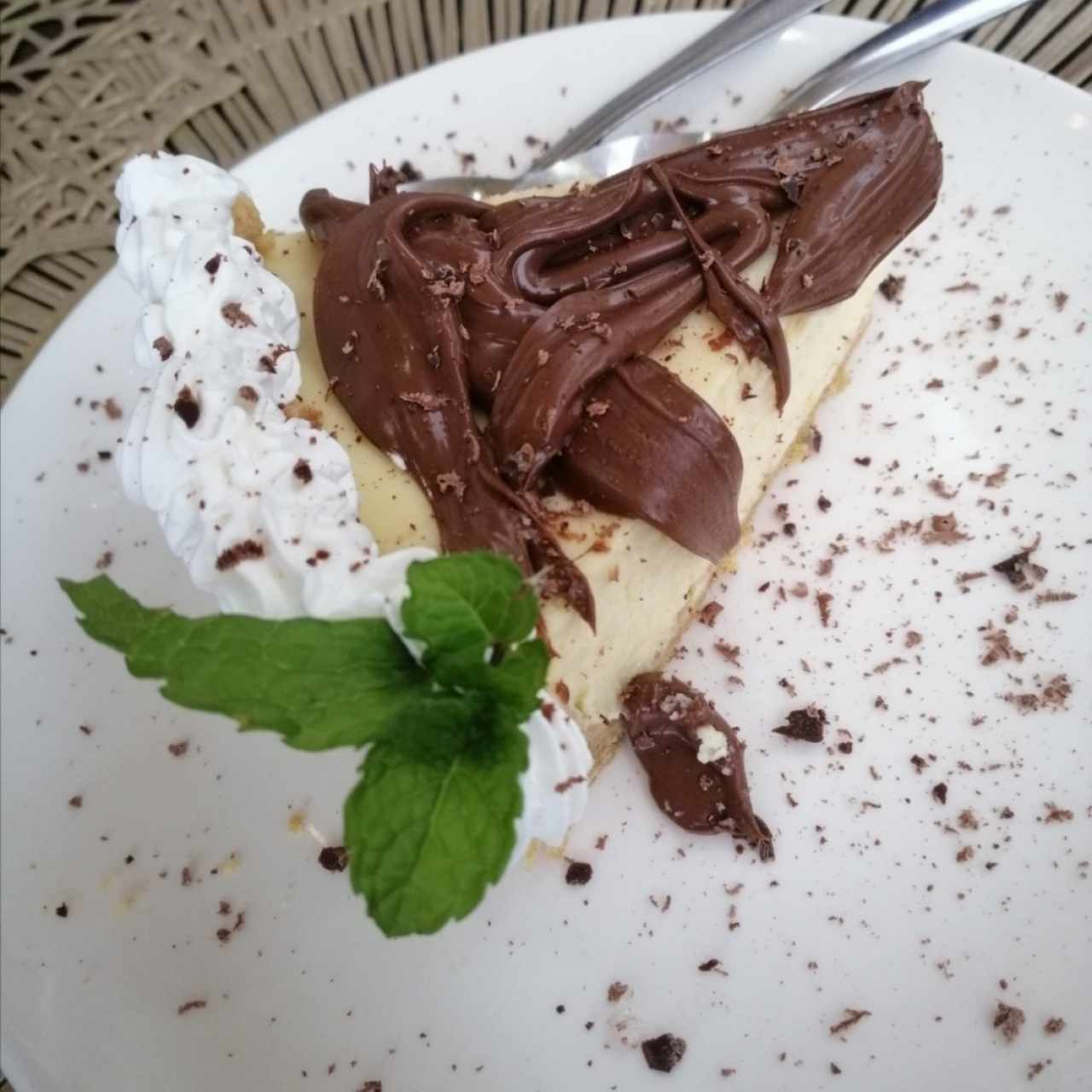 Pastel de queso y nutella