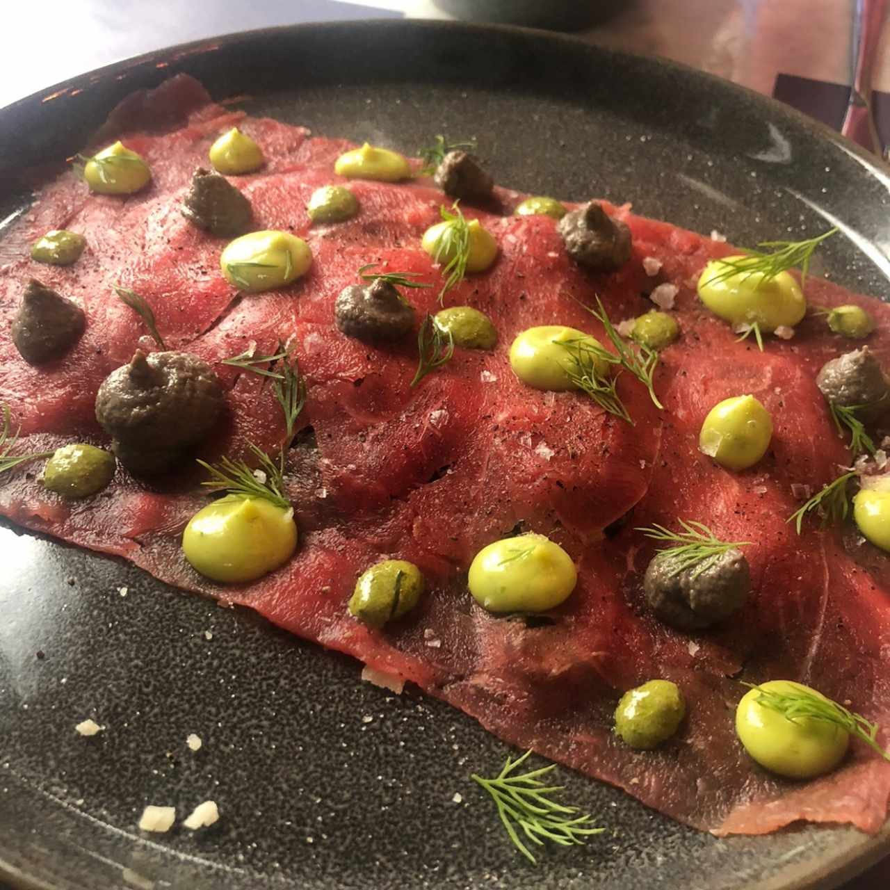Carppacio de lomito