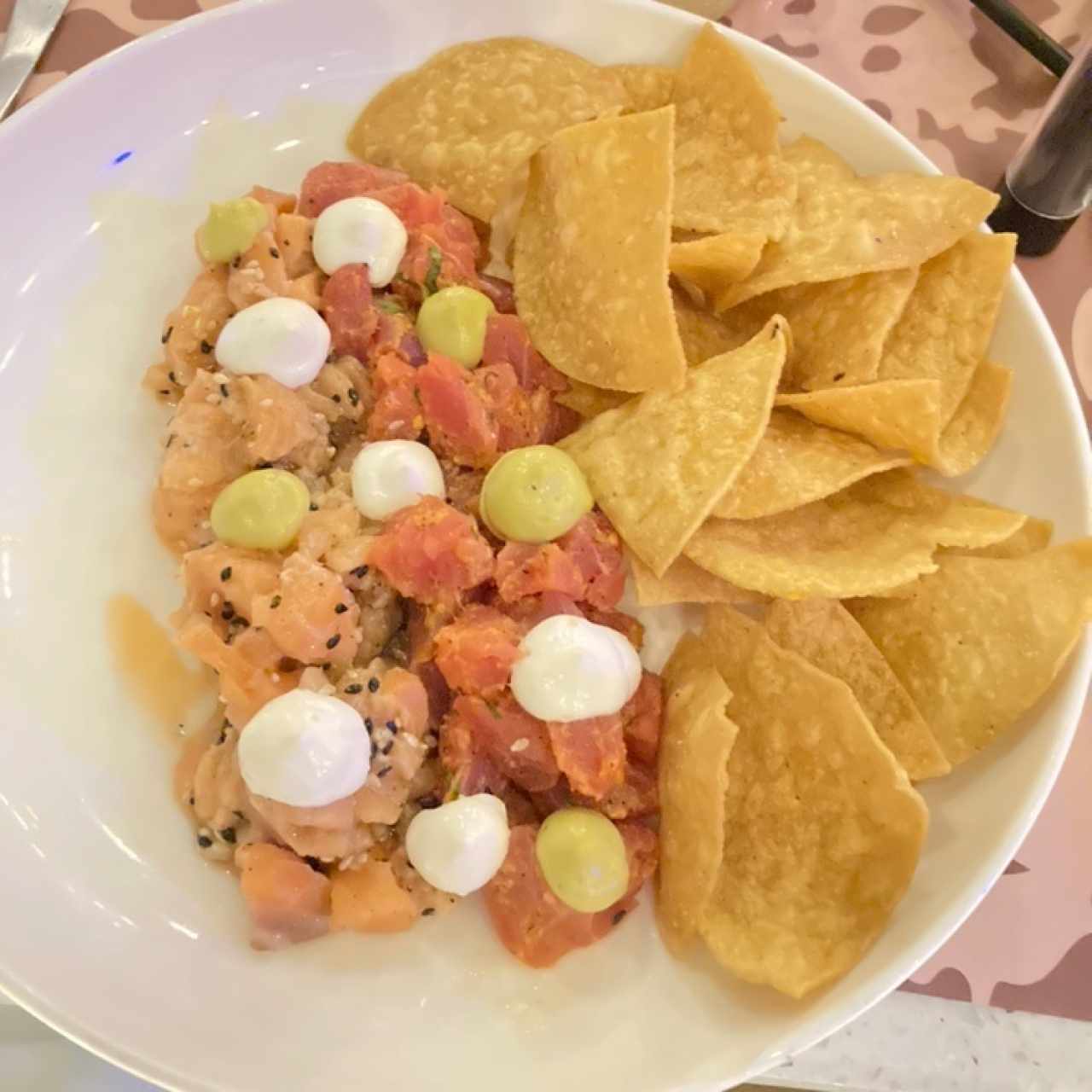 Nachos de Salmon y Atun