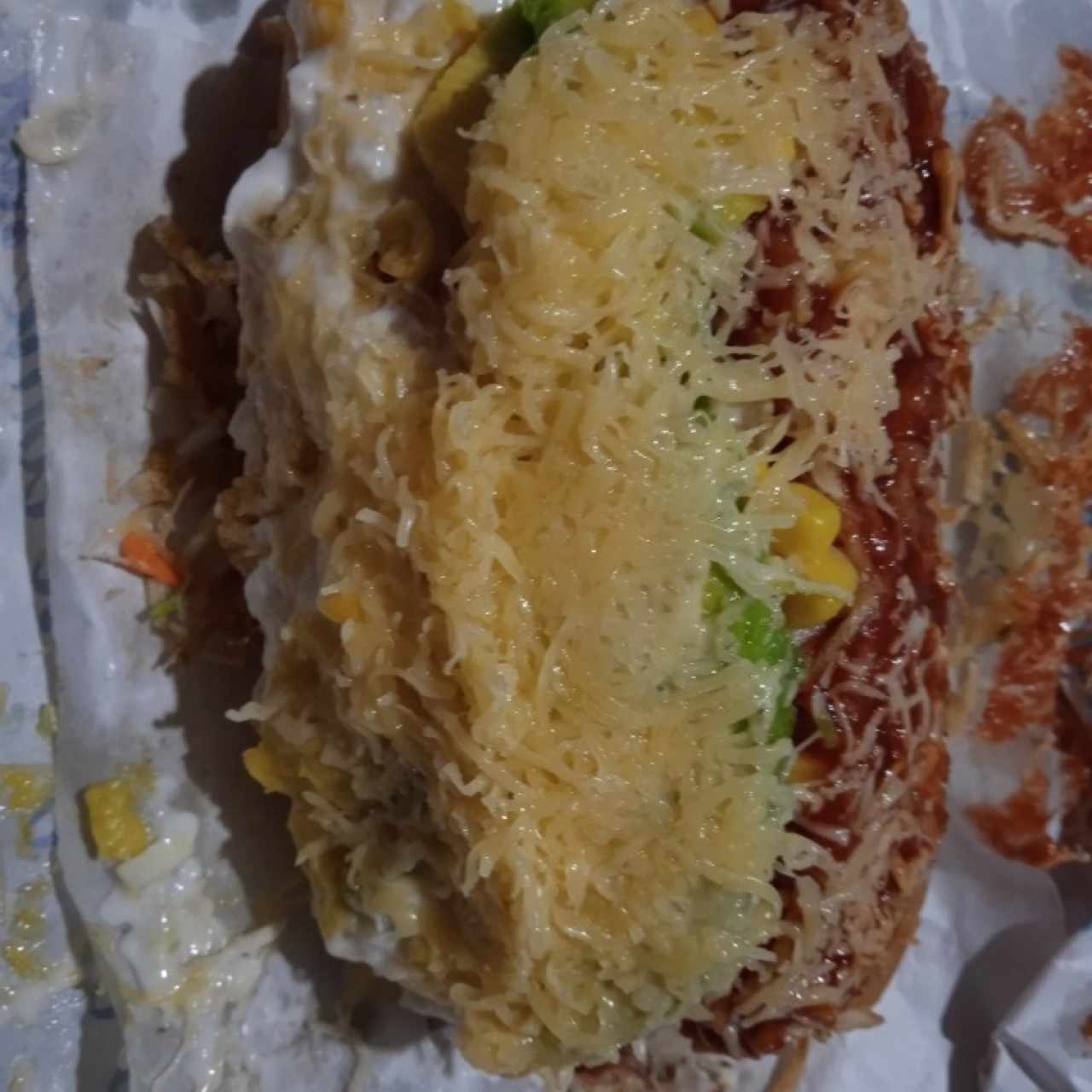 Perro caliente con pollo 