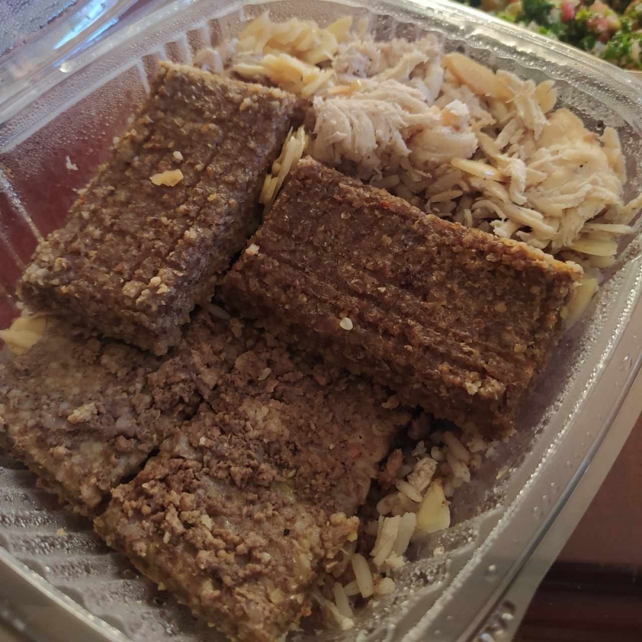 Kibbe horneado + arroz