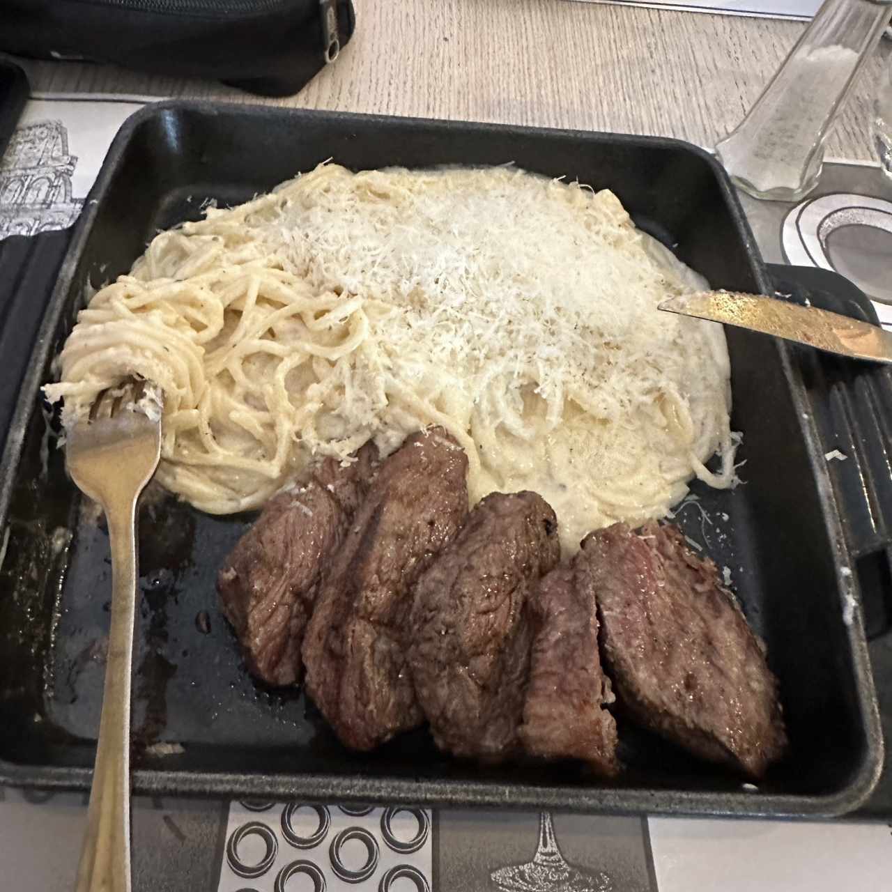 Punta Angus con pasta 