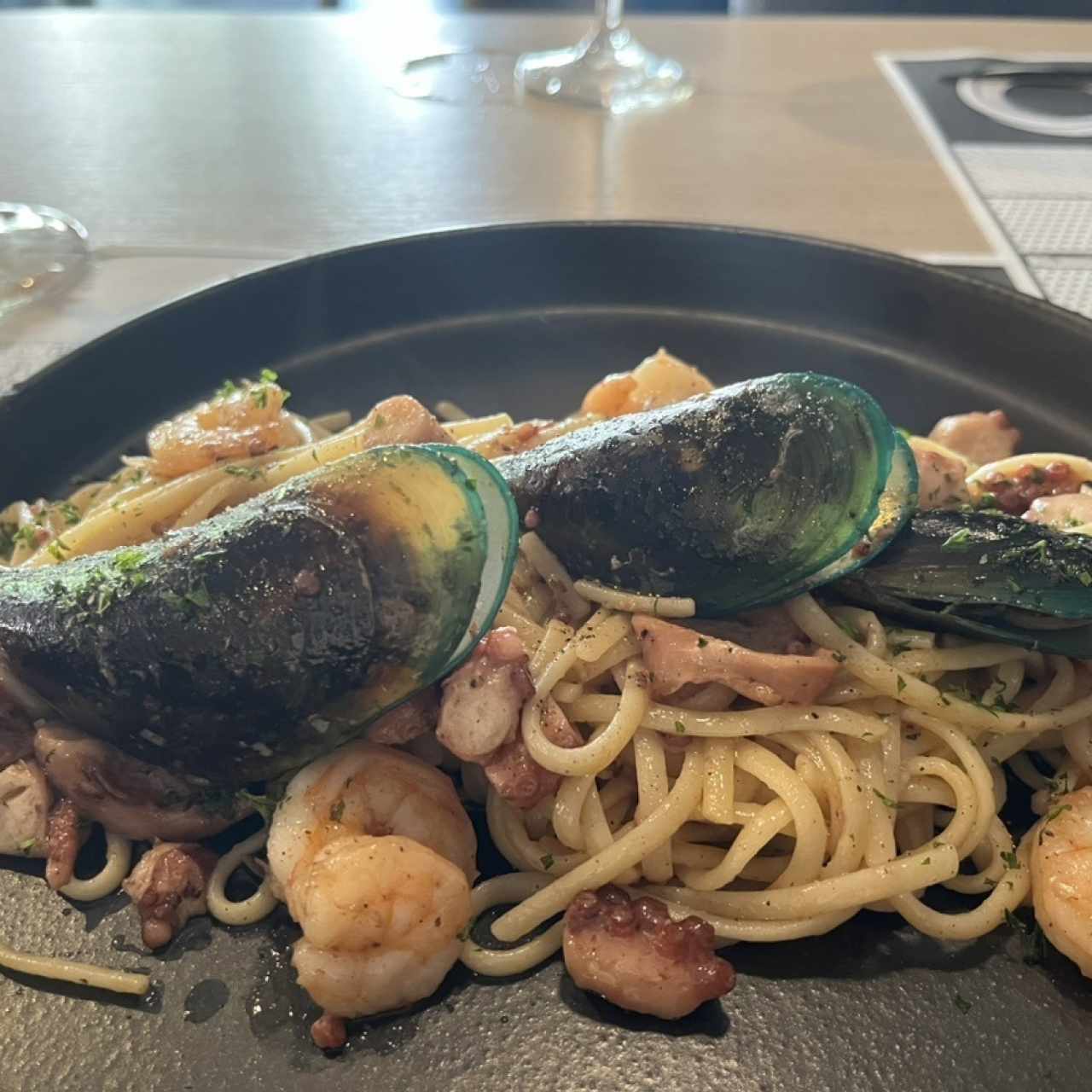 Pasta con mariscos