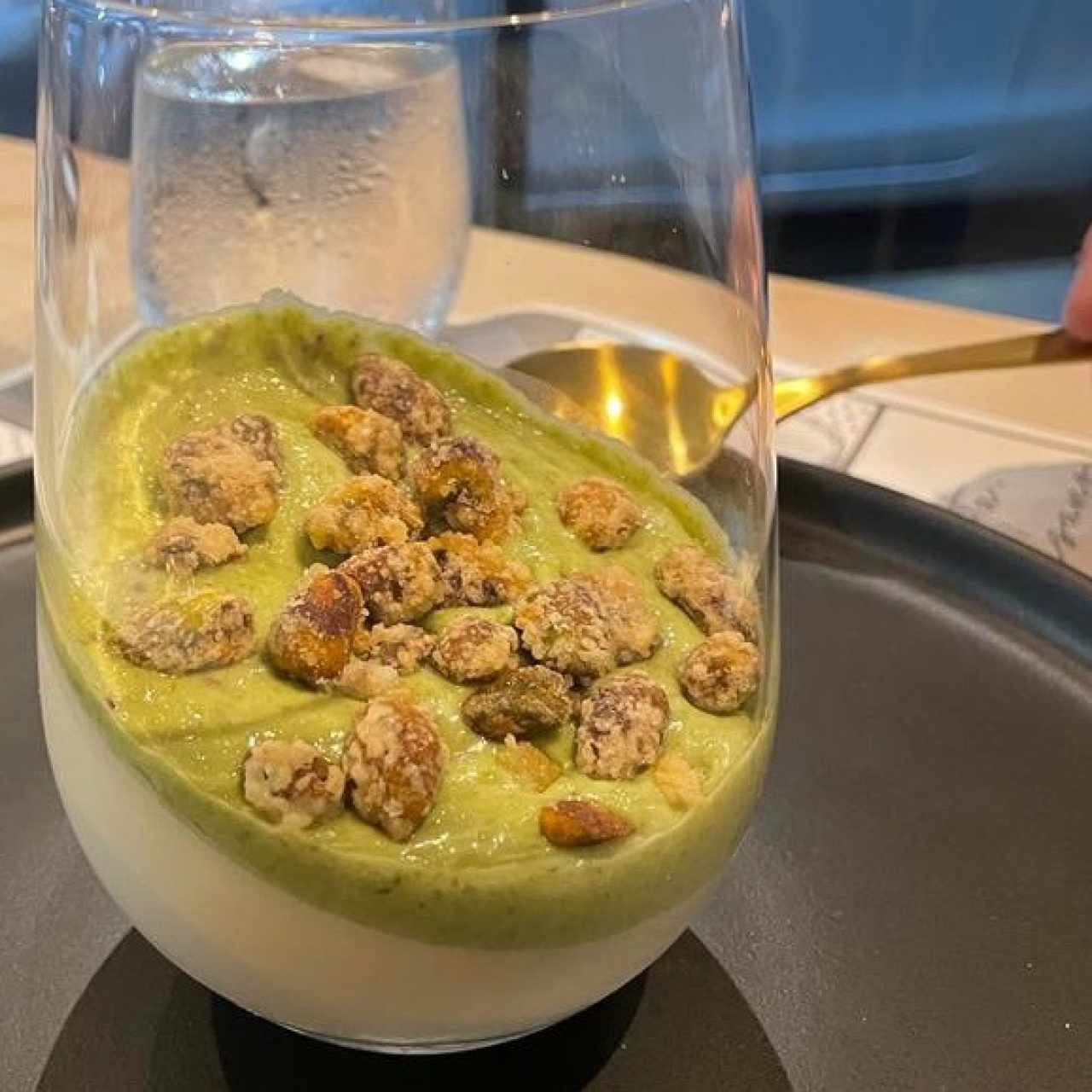 Panacotta con pistacho 