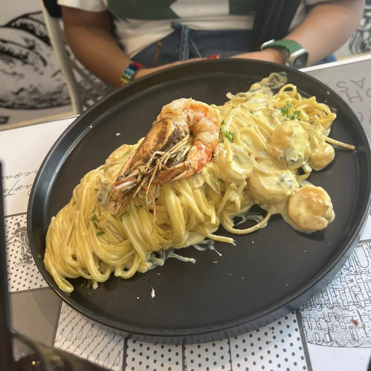 Pasta. Con Gambas 