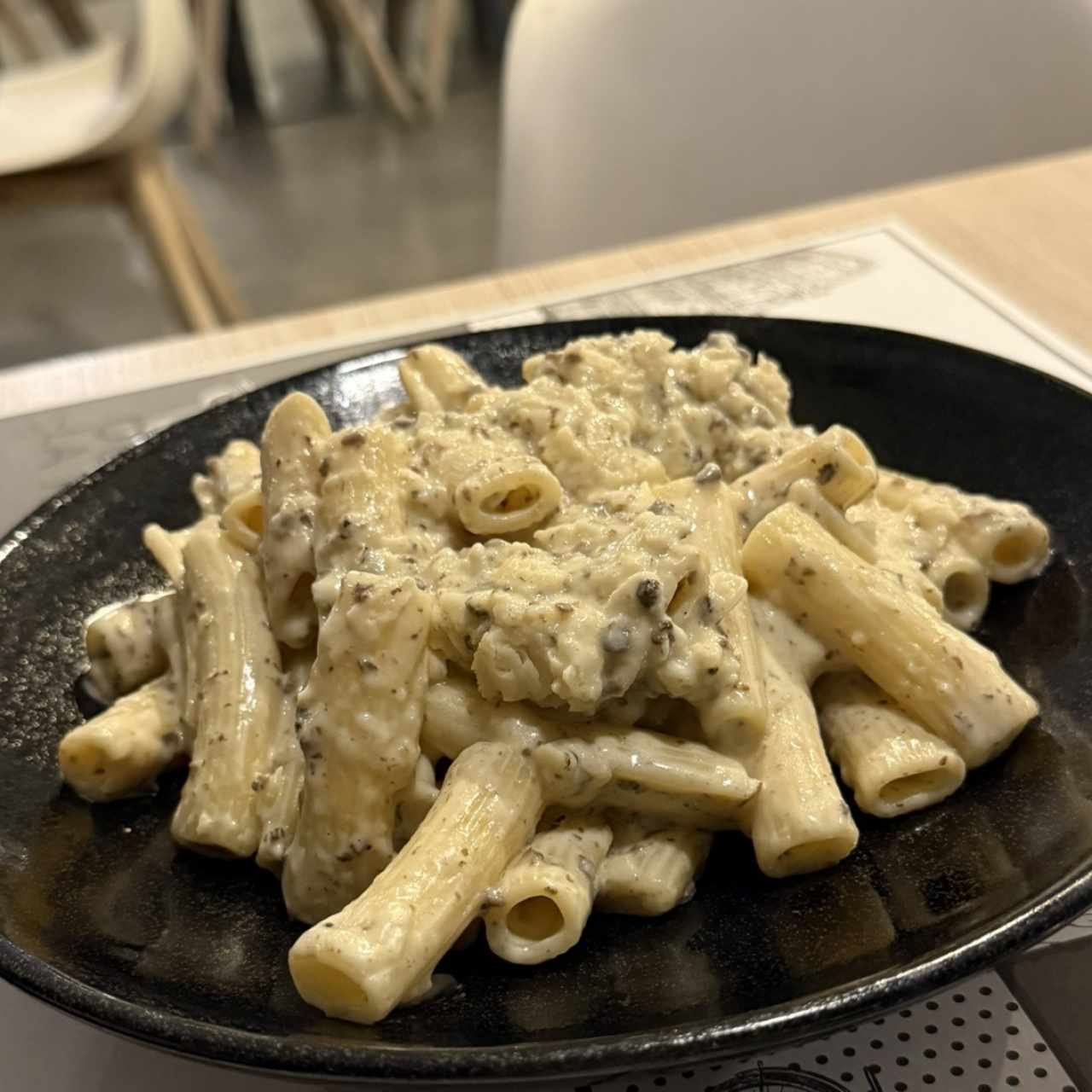 Pasta a la ruota trufada 