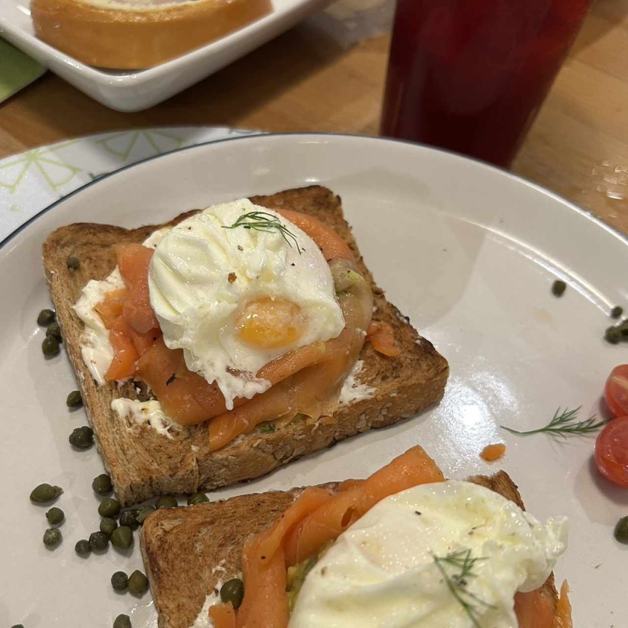 Tostadas con Salmon ahumado 