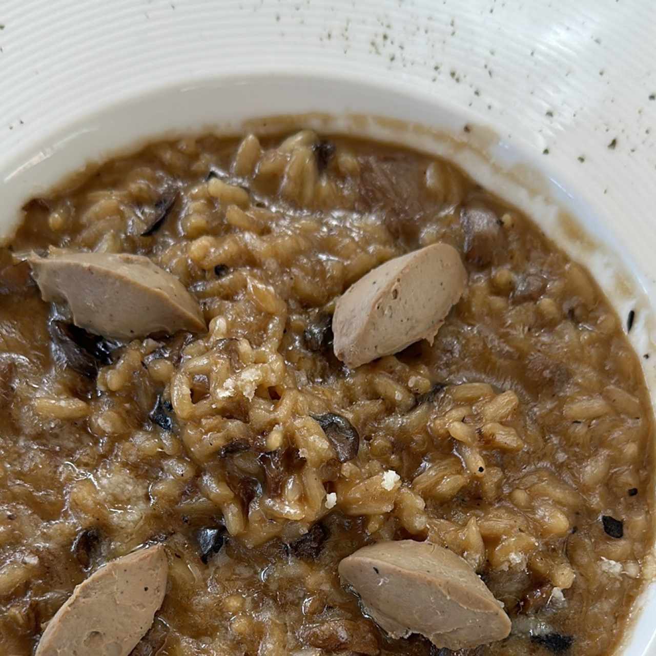 Risotto con hongos y Paté 