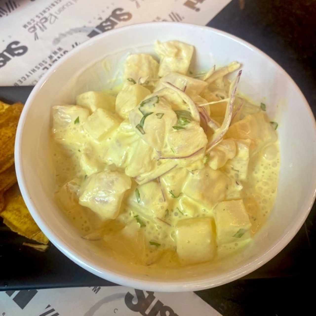 Ceviche piña colada 