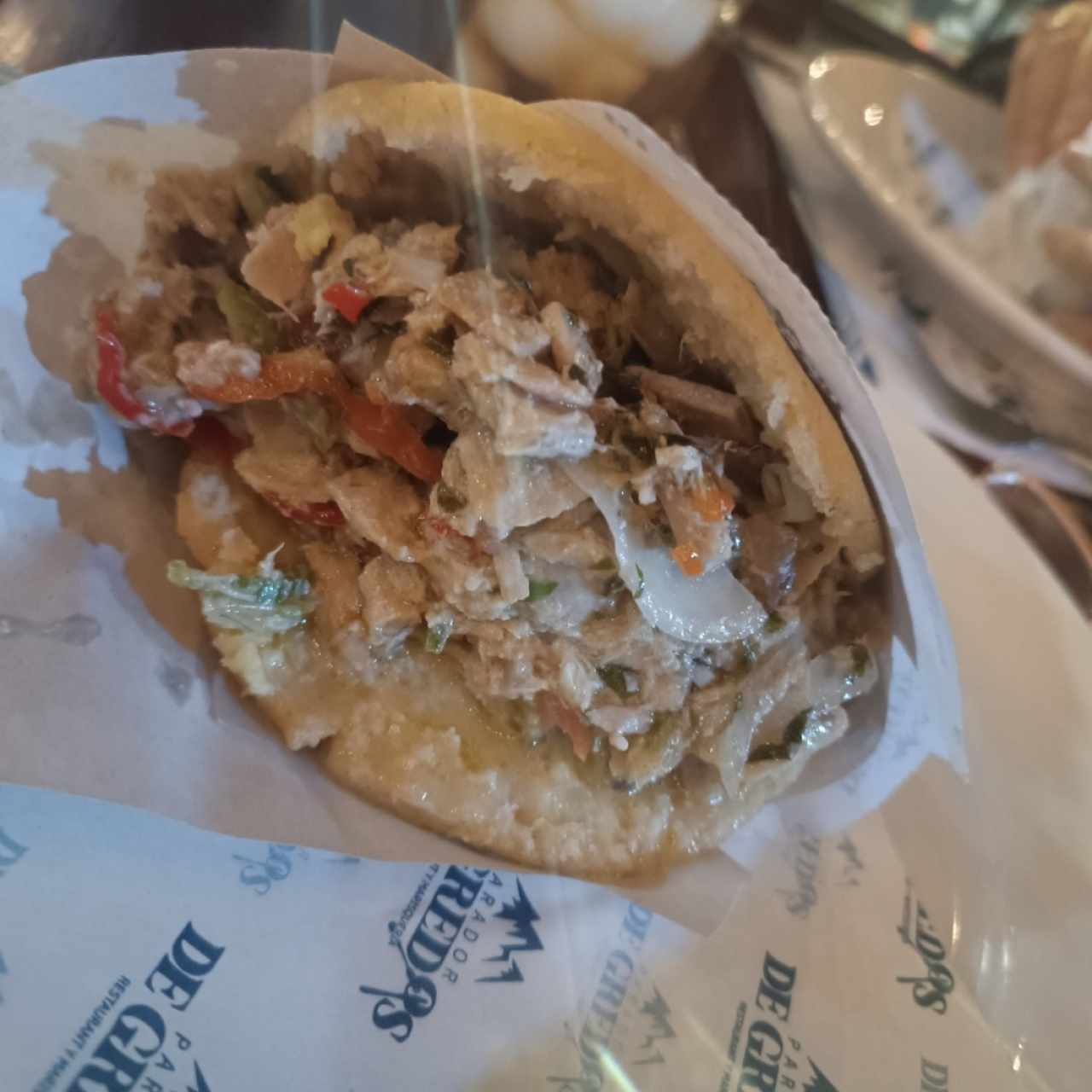 arepa de atún a la vinagreta 