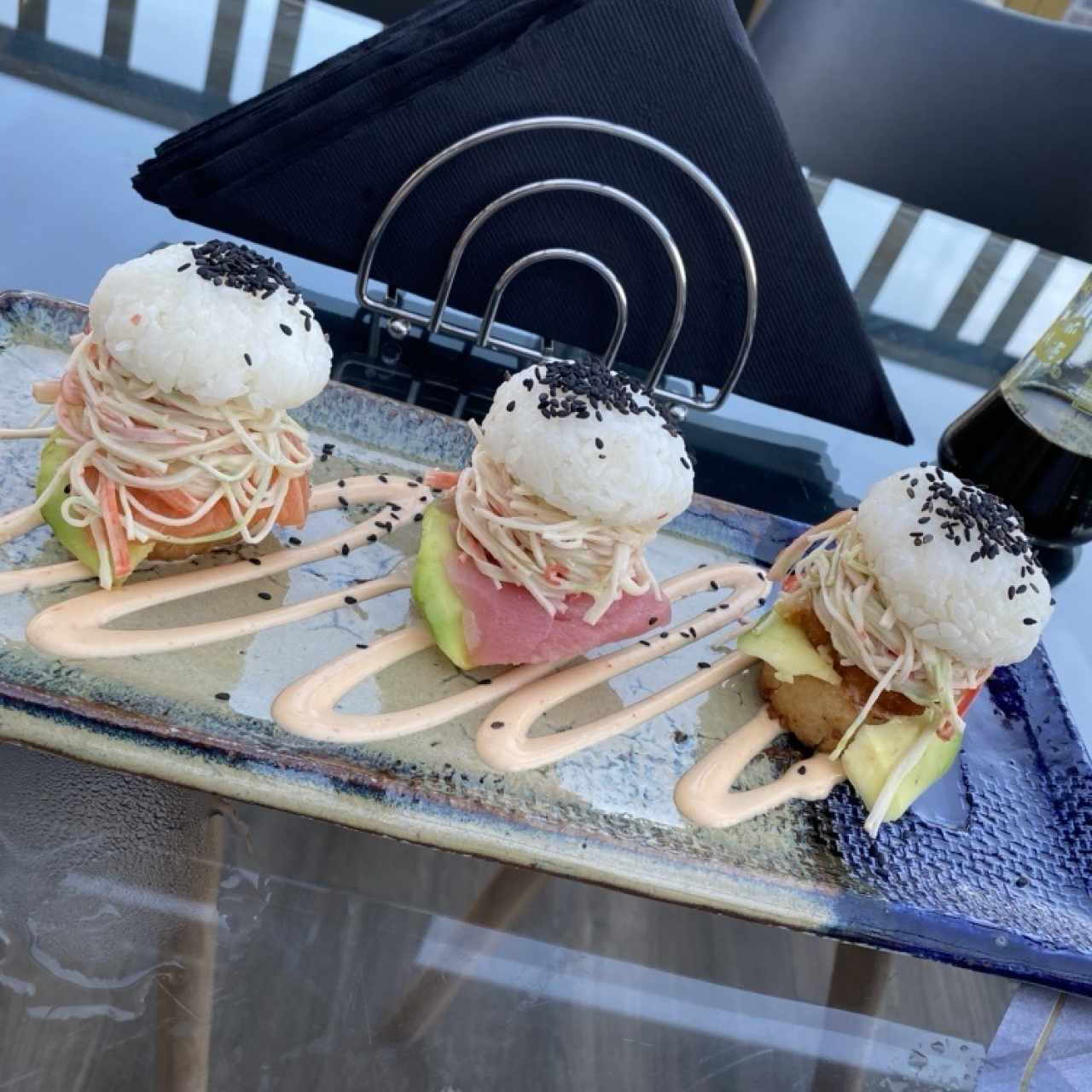 Trio sushi burgers