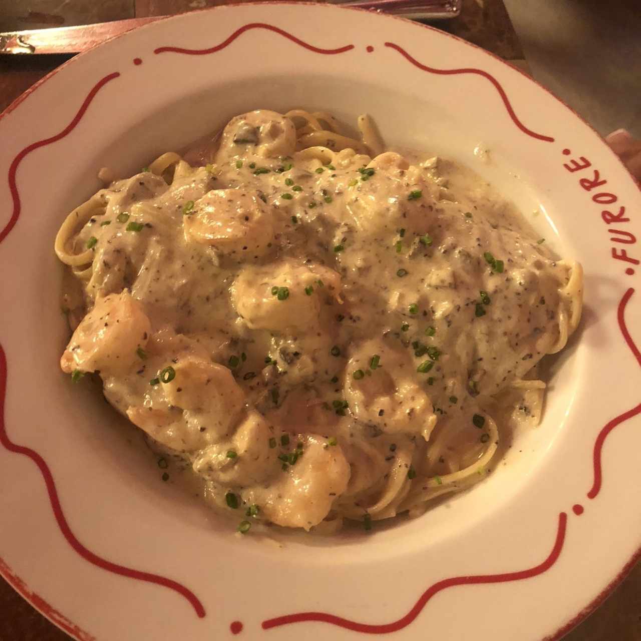 Linguinni con csmarones 