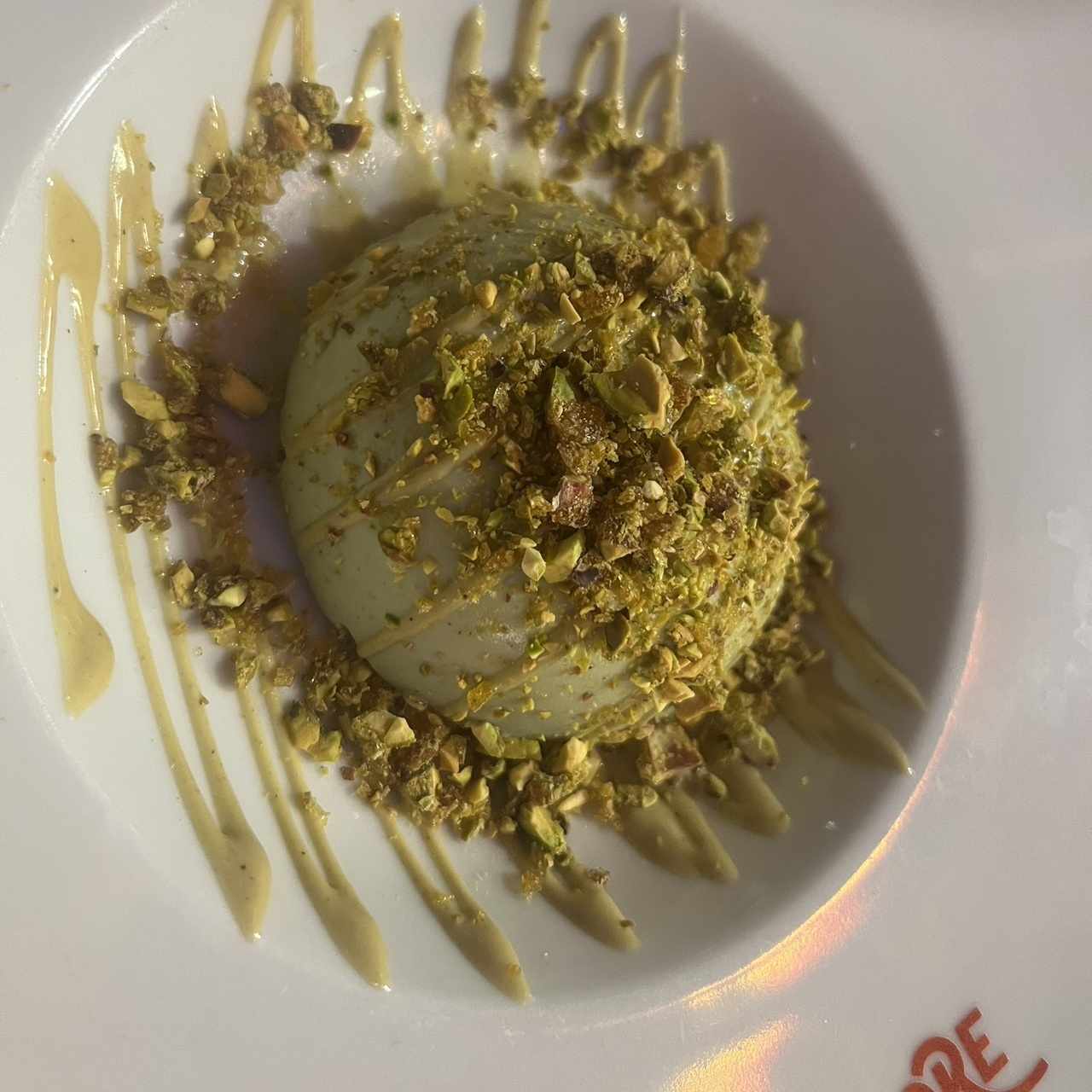 Panacota de pistacho