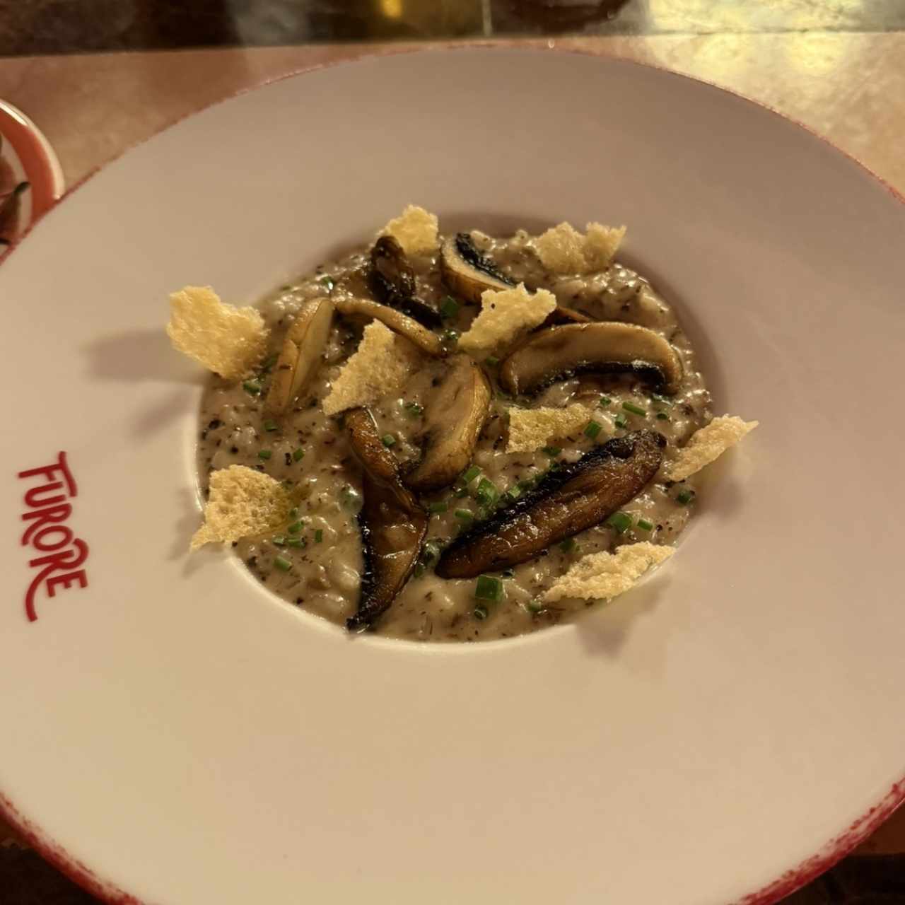 Rosotto Hongos trufados. Divino