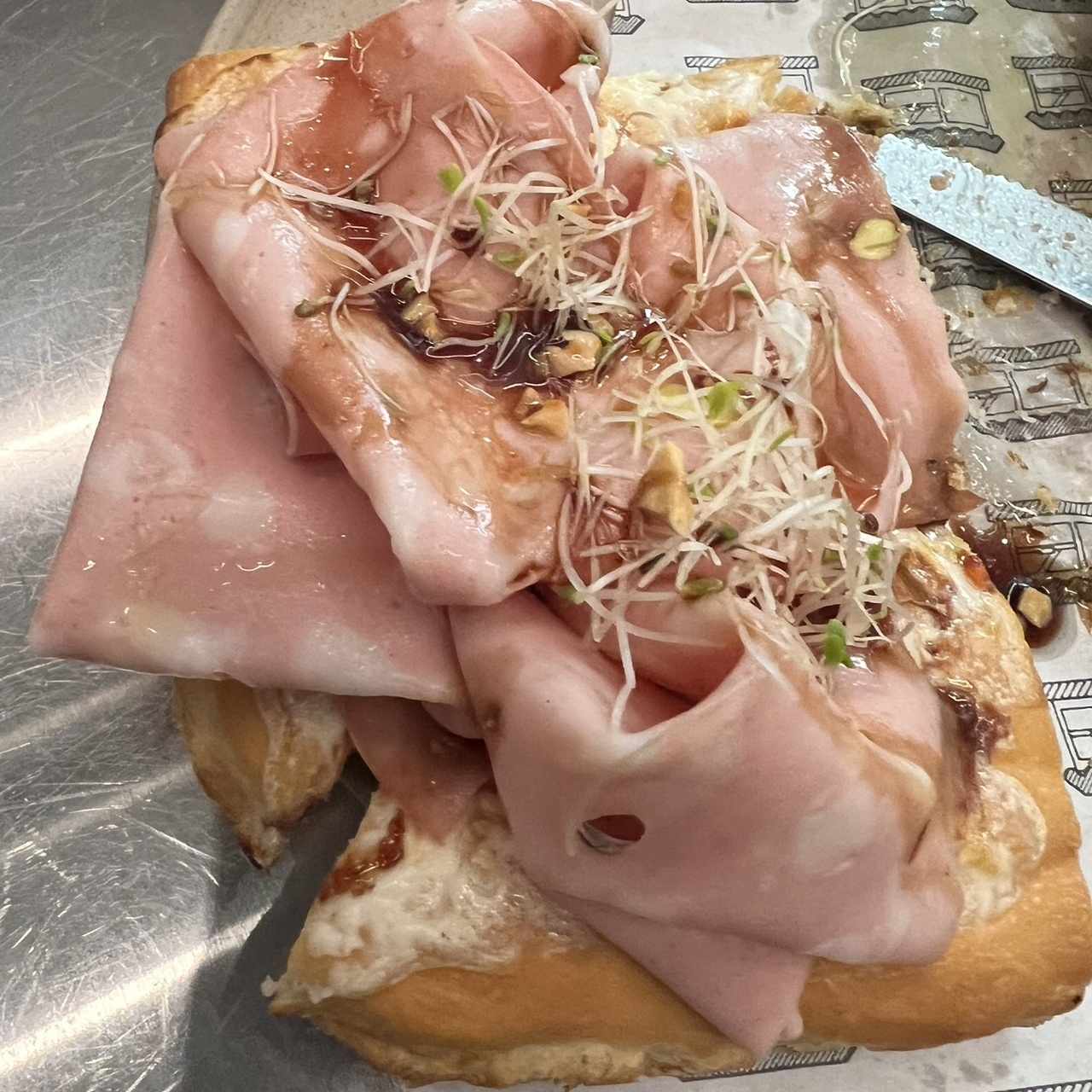 Pizza Bianca e Mortadela