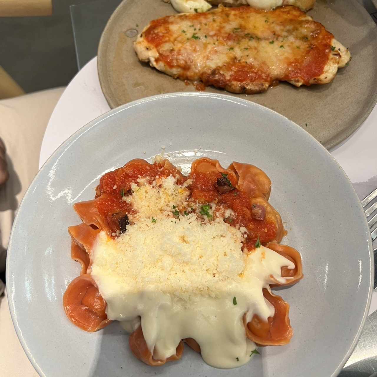 Tortellinis y Milanesa