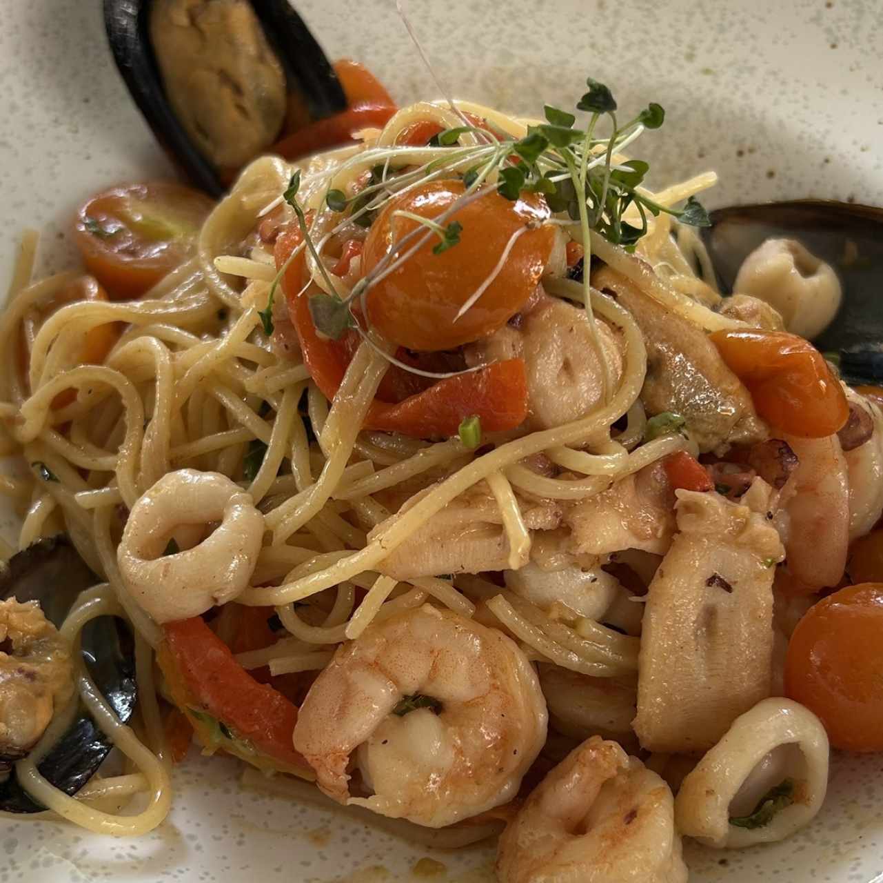 Pasta con mariscos