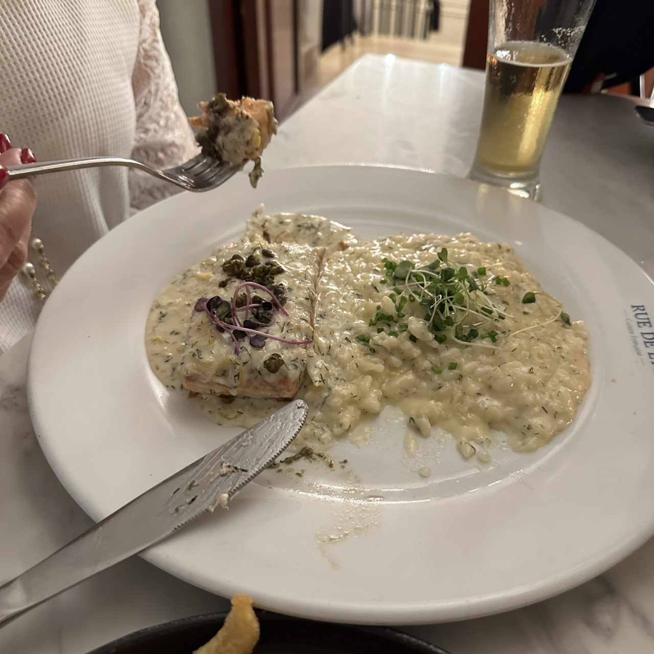 Salmón y risotto 