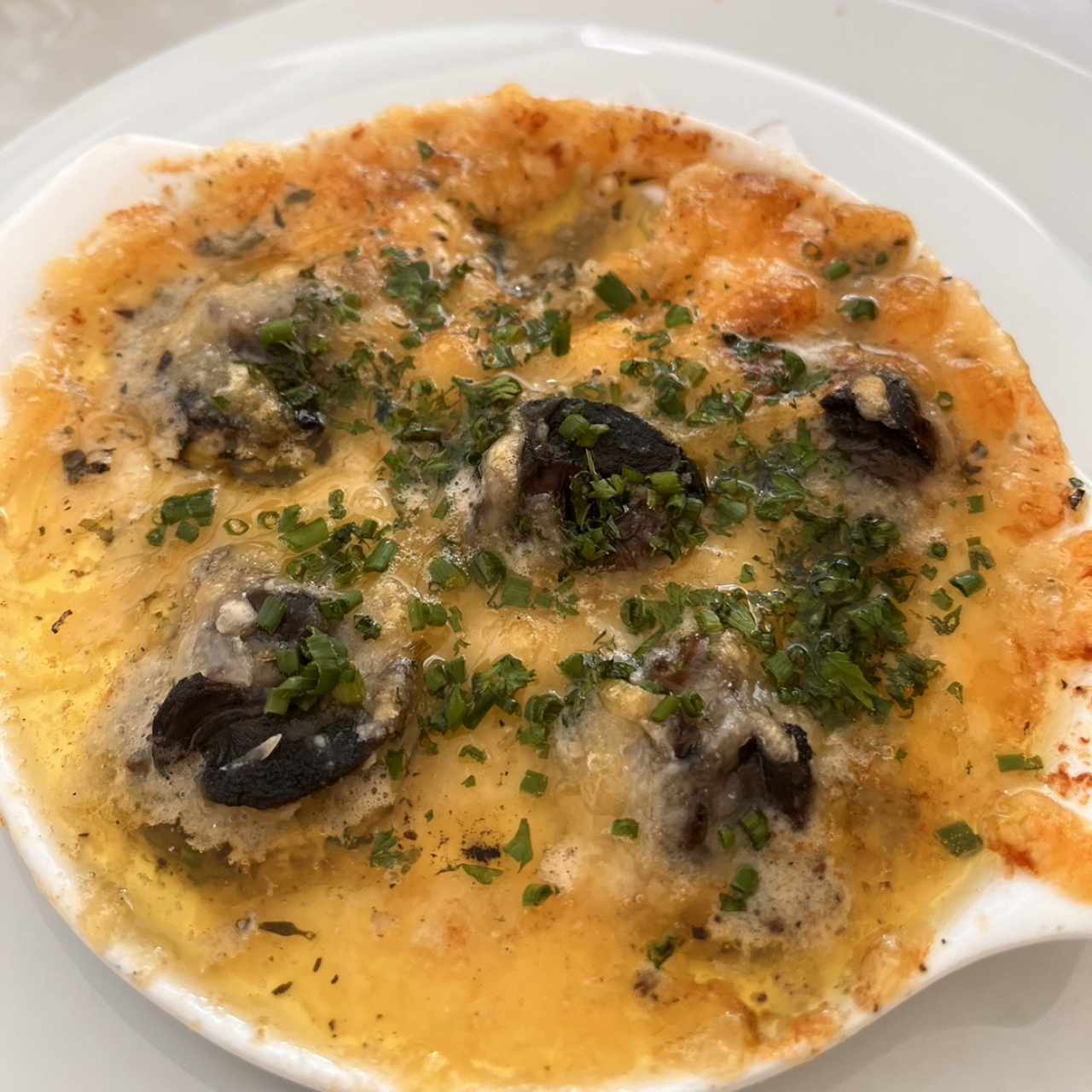 Caracoles gratinados