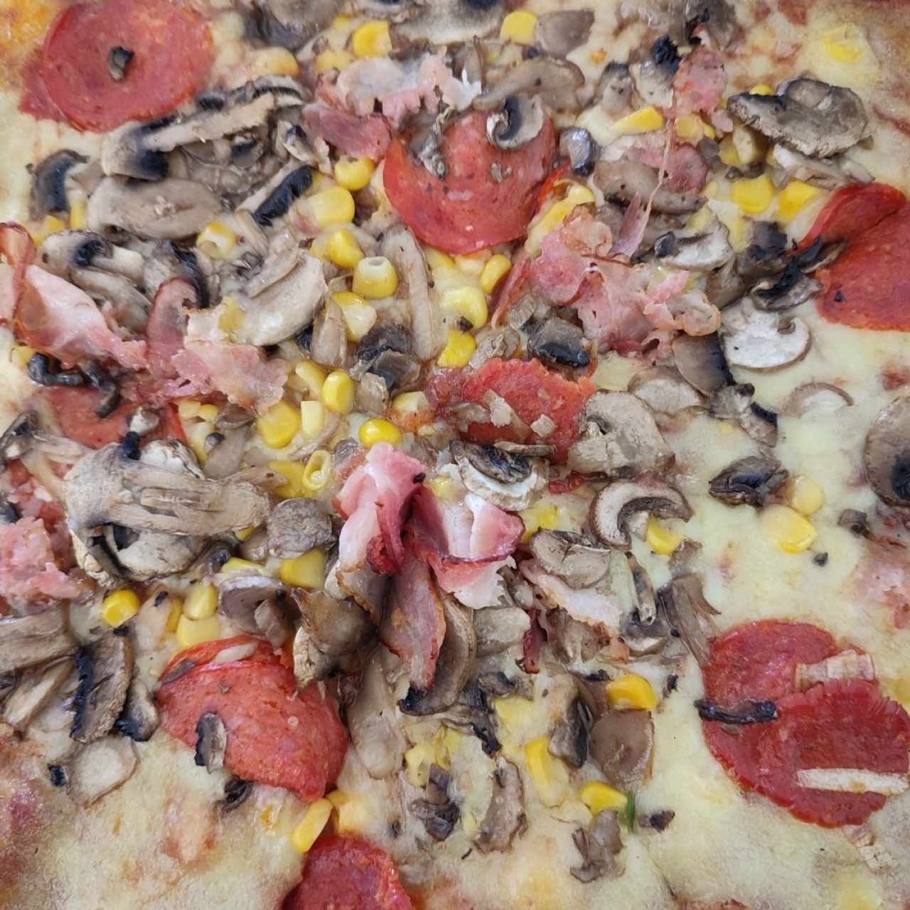 Pizza con champiñones 