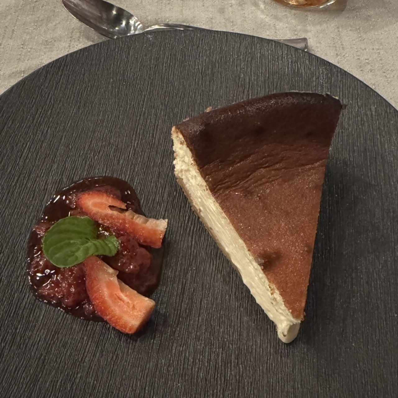 Torta de queso vasca 