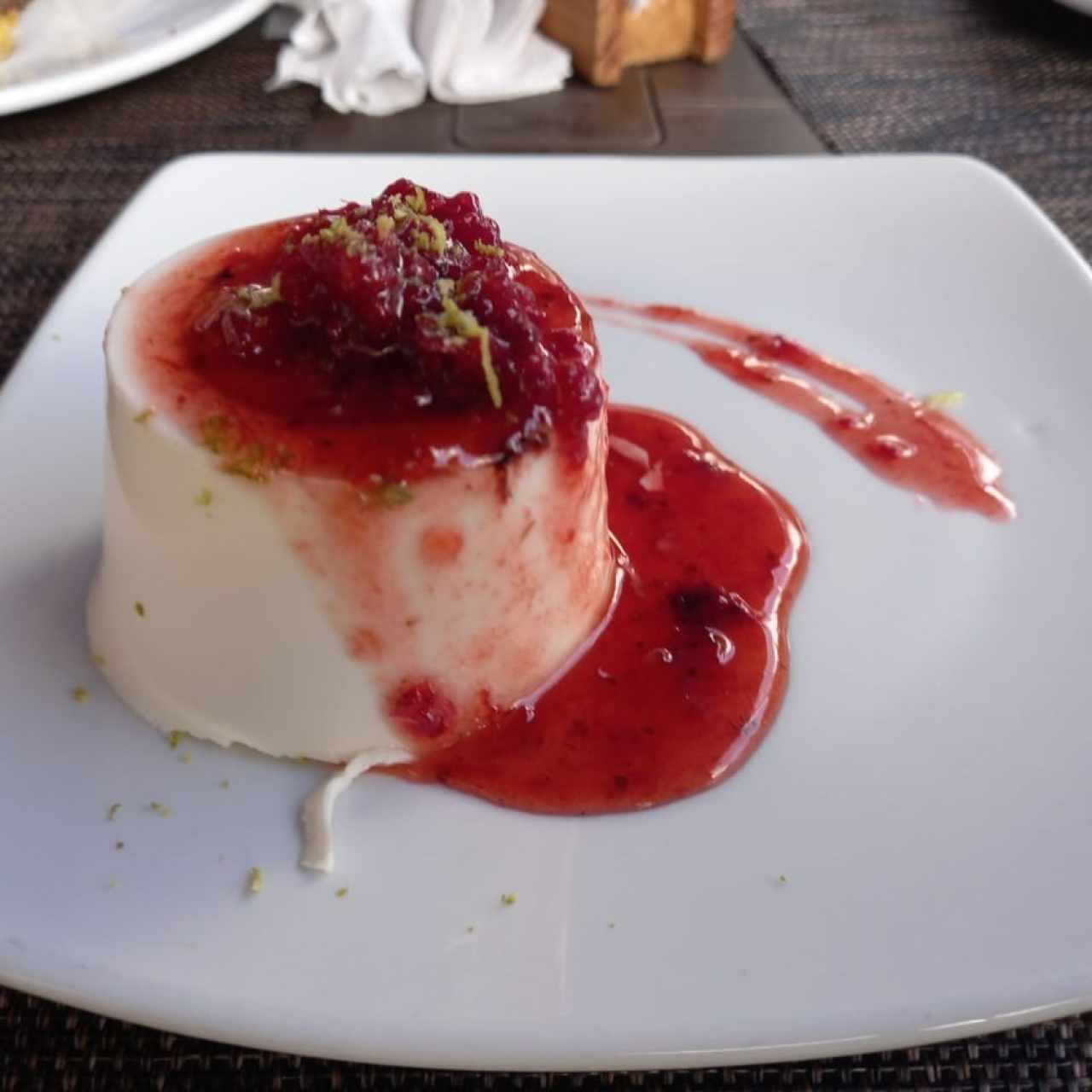 Panna cotta de frutos rojos