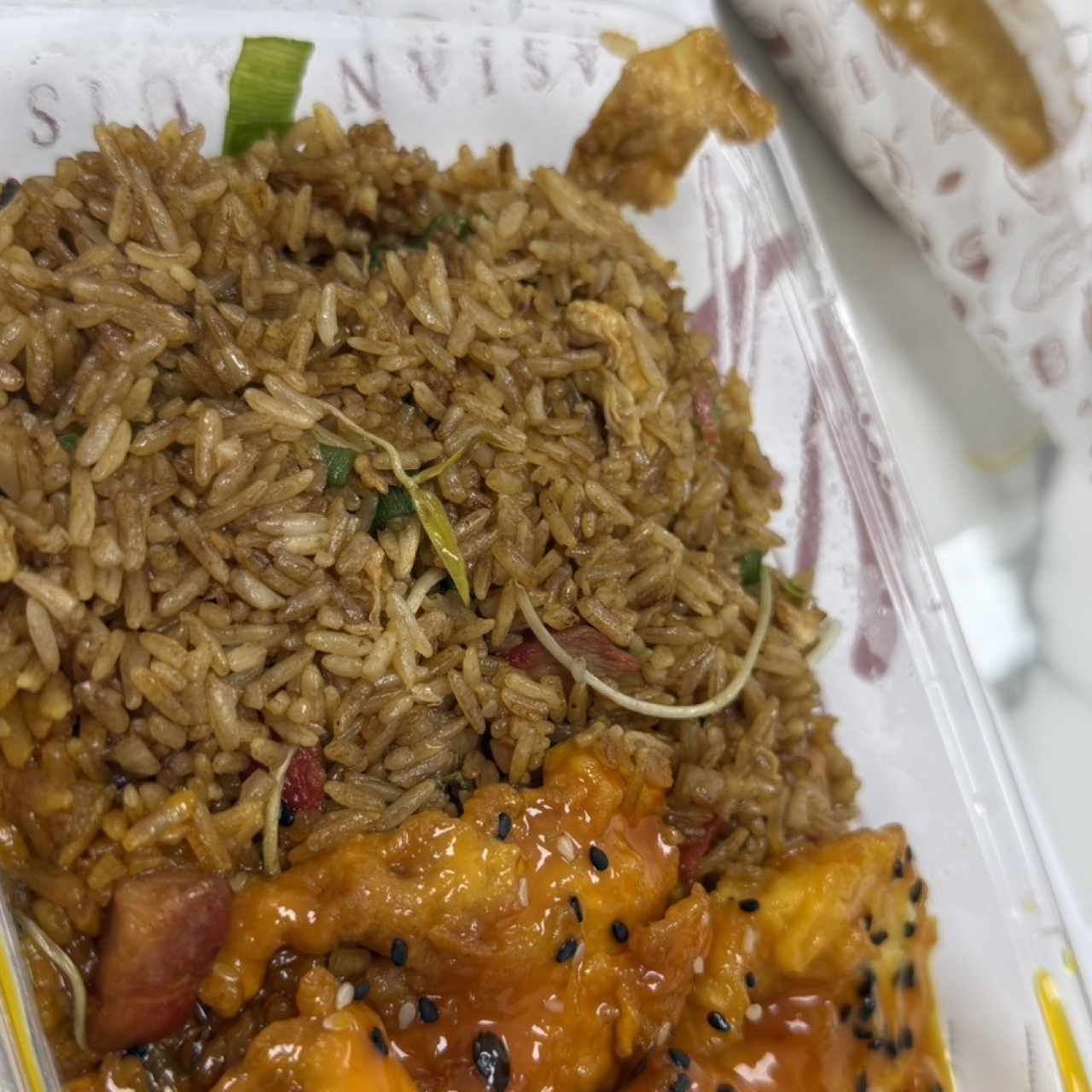 Arroz chino pollo Miel 