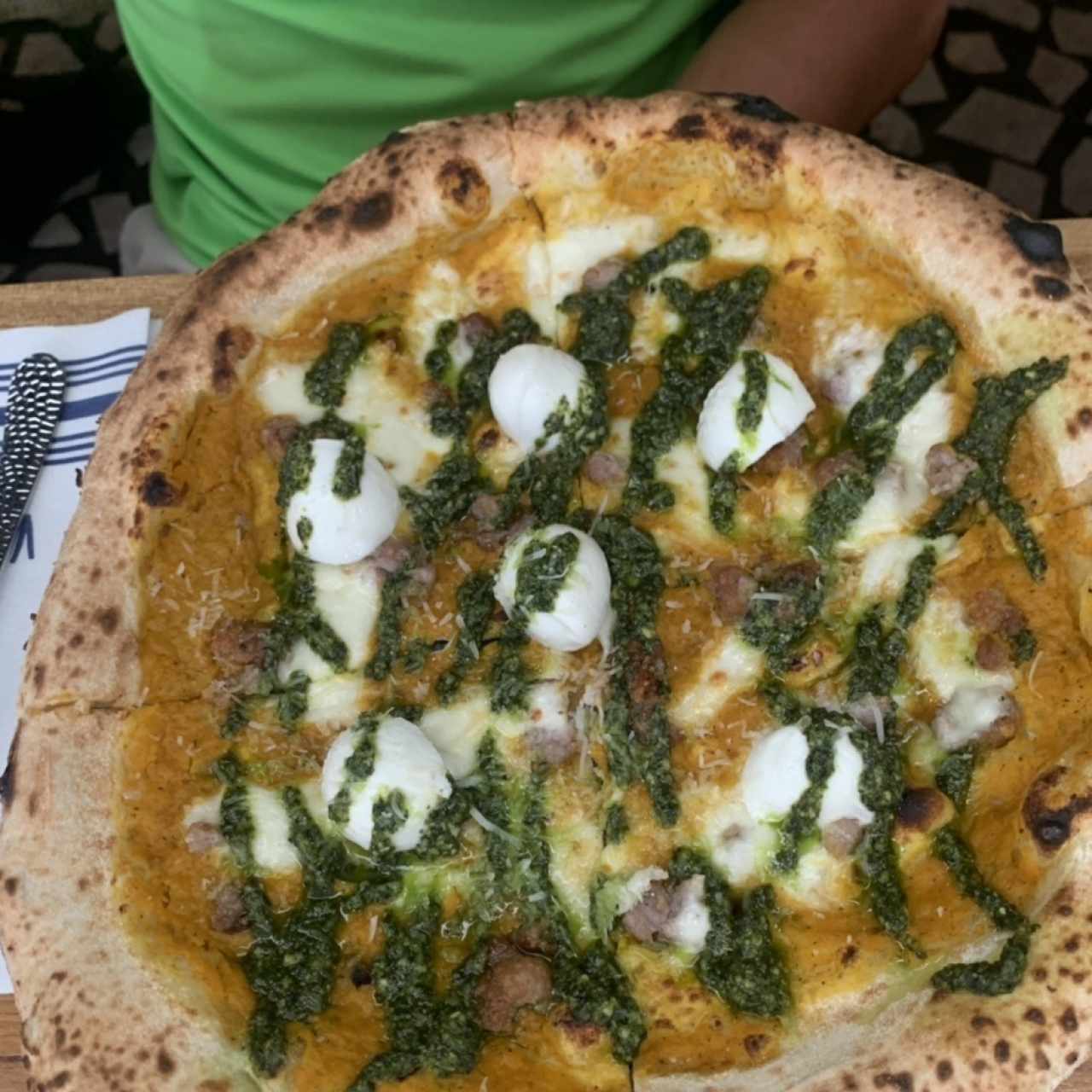 Pizza de Auyama y Salchicha Italiana