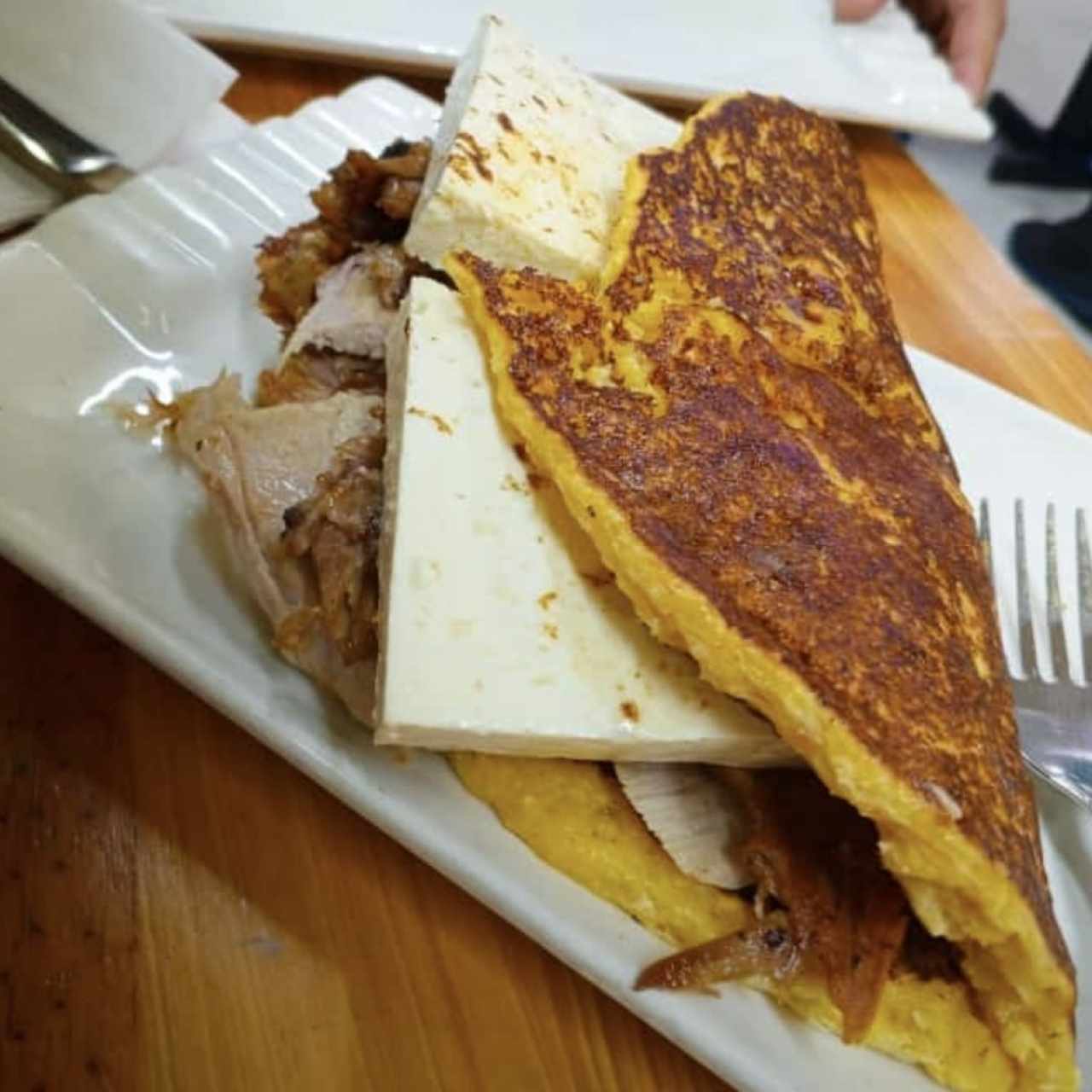 Cachapa con Pernil Y Queso, EXCELENTE!!