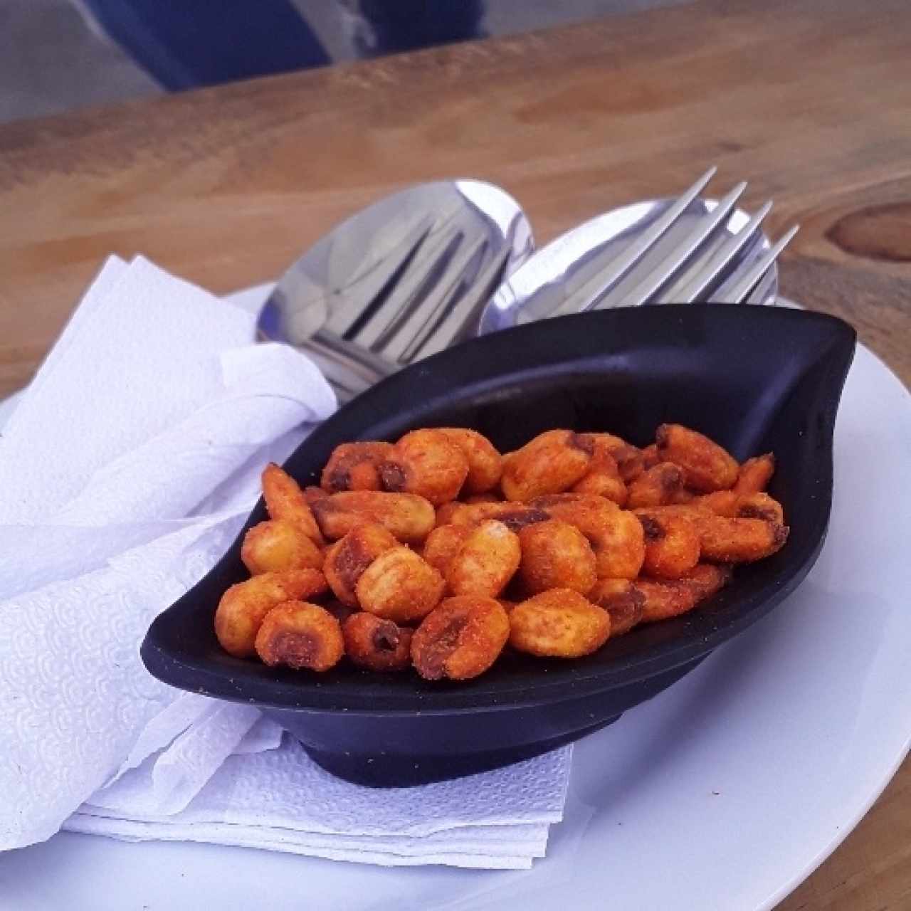  Maíz tostado cortesía de la casa