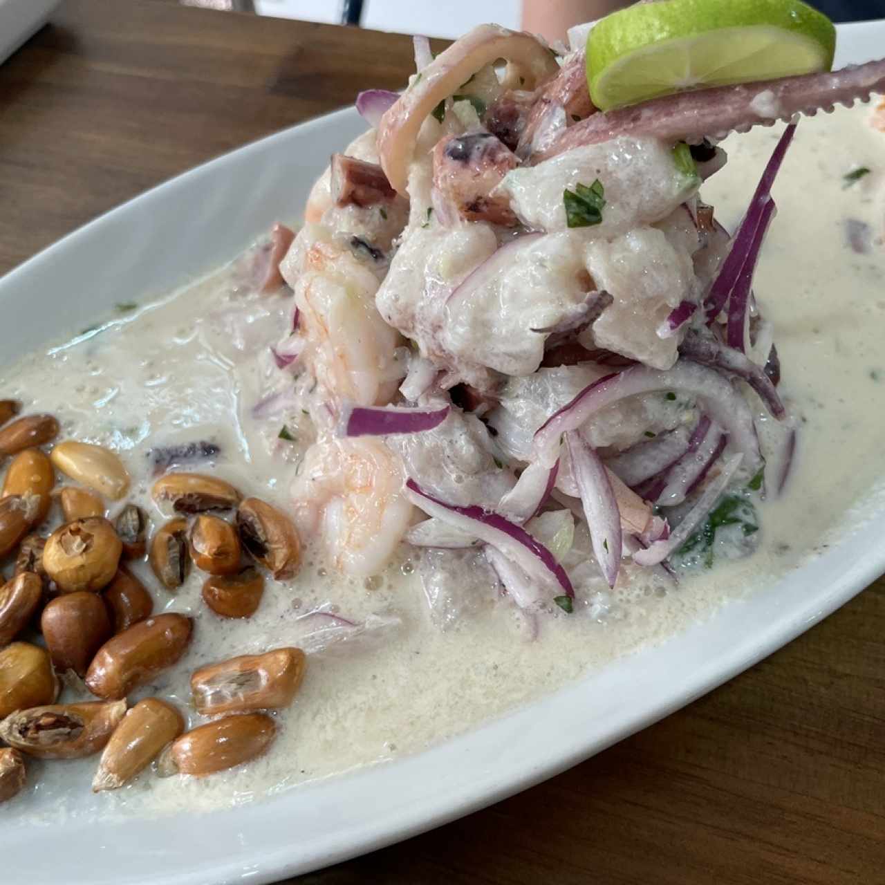 Ceviche Pescado y Camaron 