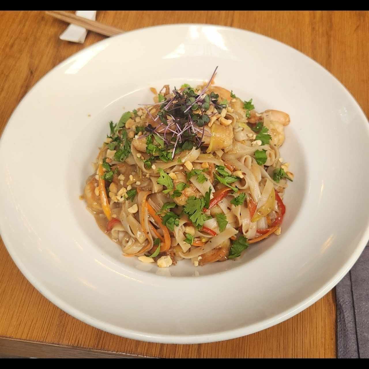 Padthai de camarones