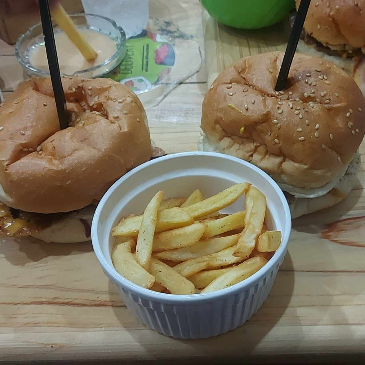 Hamburguesas pollo y carne 