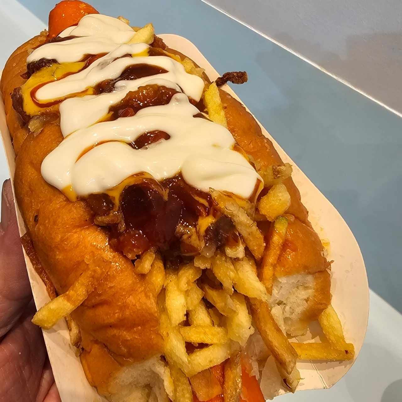 Perro Salchicha Polaca y Mermelada de Tocineta 