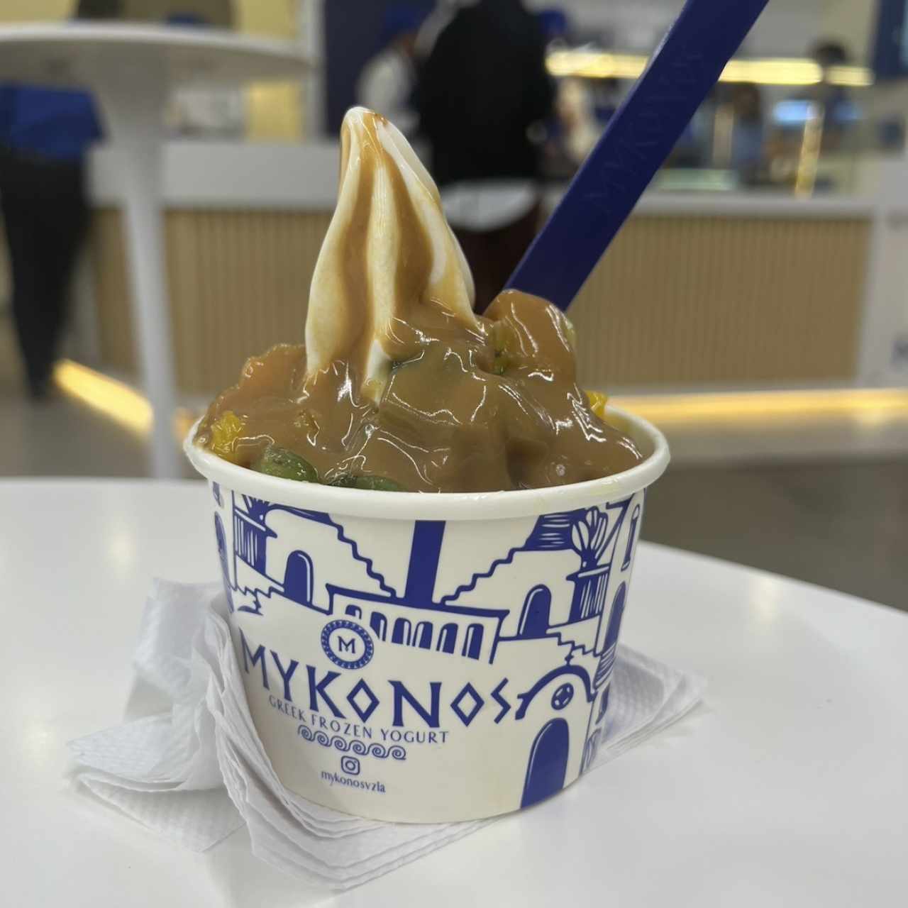 Helado con Melocotón y Kiwi 
