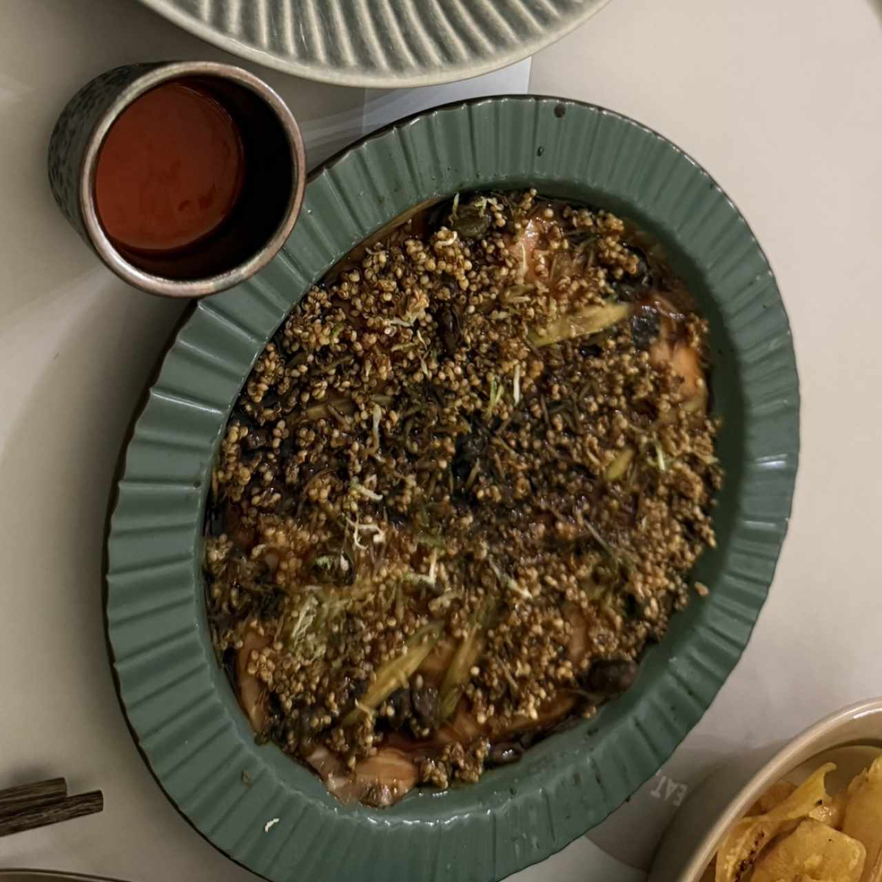 Tiradito de Salmon con quinoa 