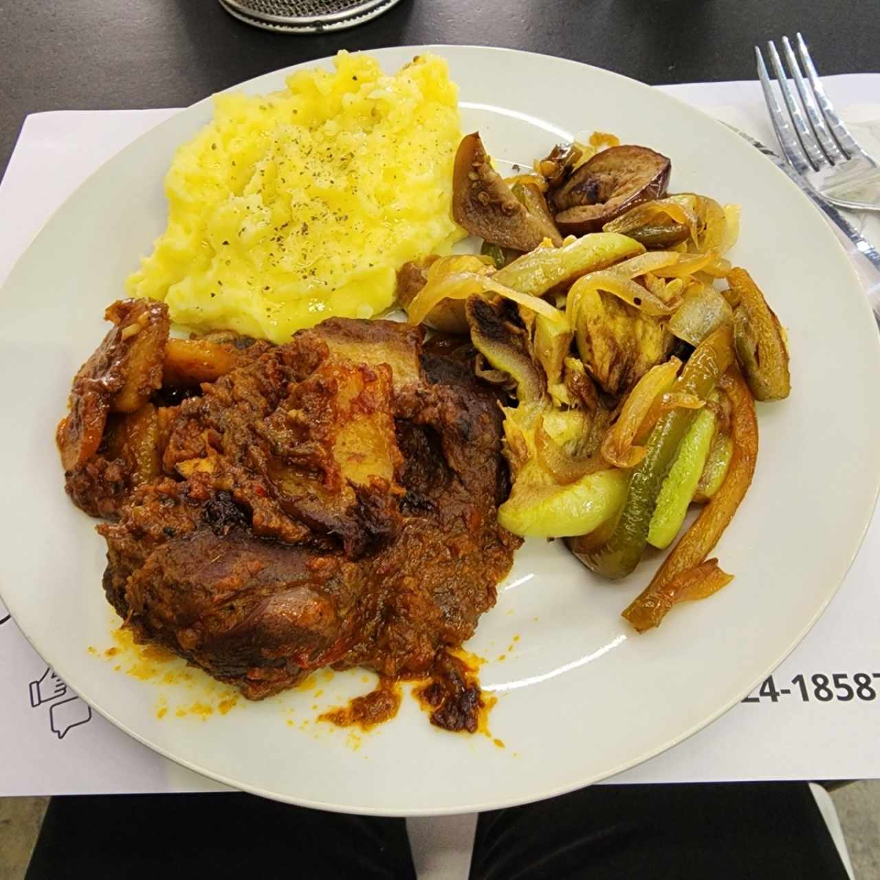 Menú de osobuco + vegetales salteados 