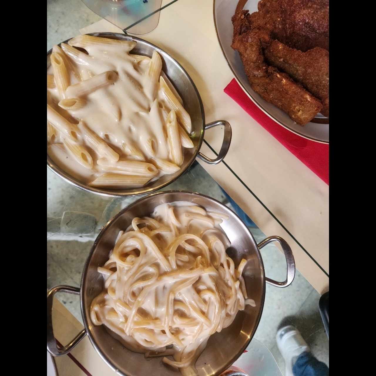pastas a la crema (contorno)