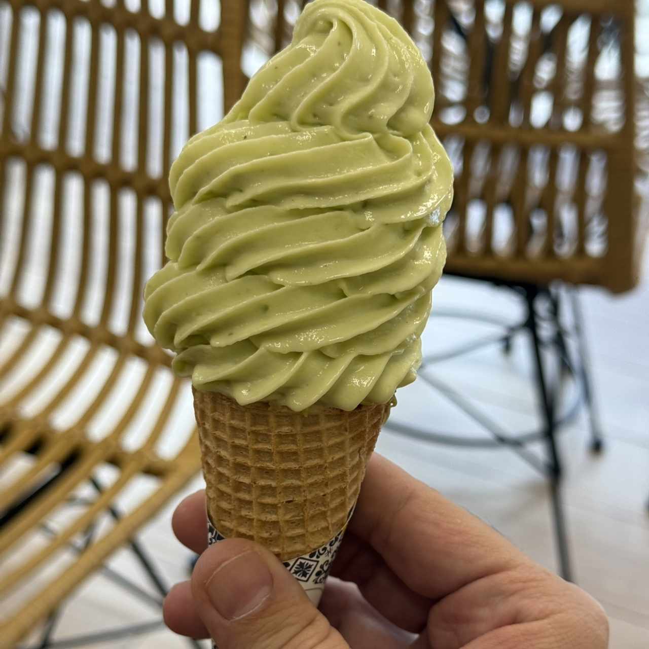 Barquilla pequeña con yogurt de Pistacho
