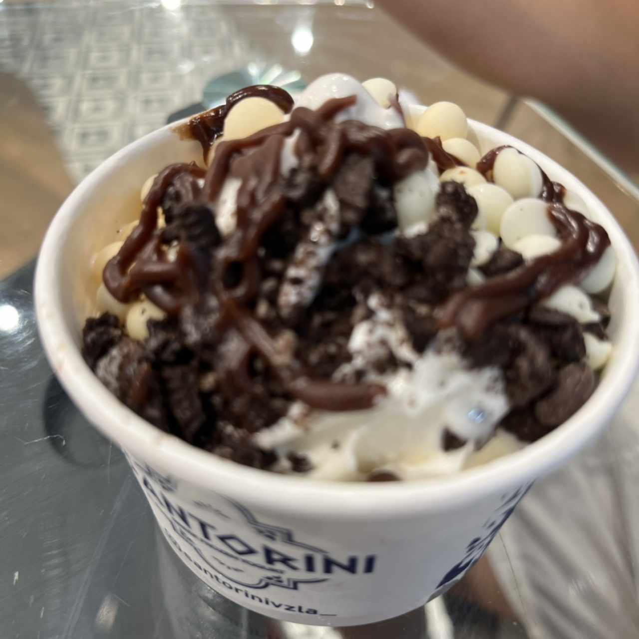 Con Oreo y Chocolate blnaco, espectacular!!!