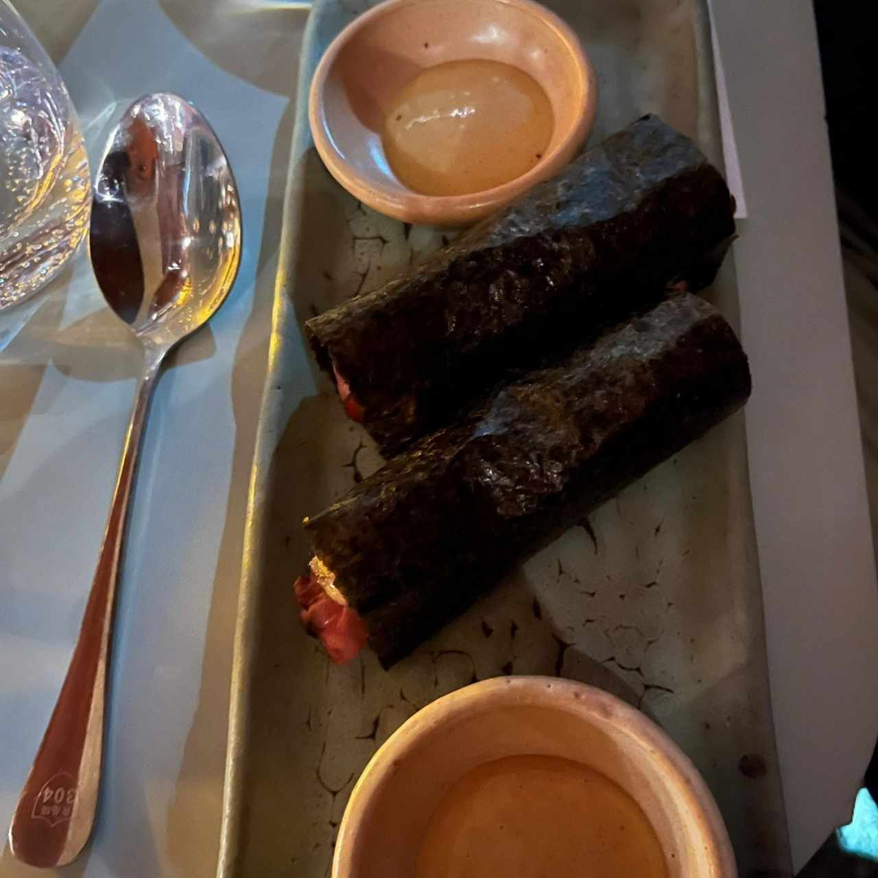 Handrolls de langostino y de pulpo