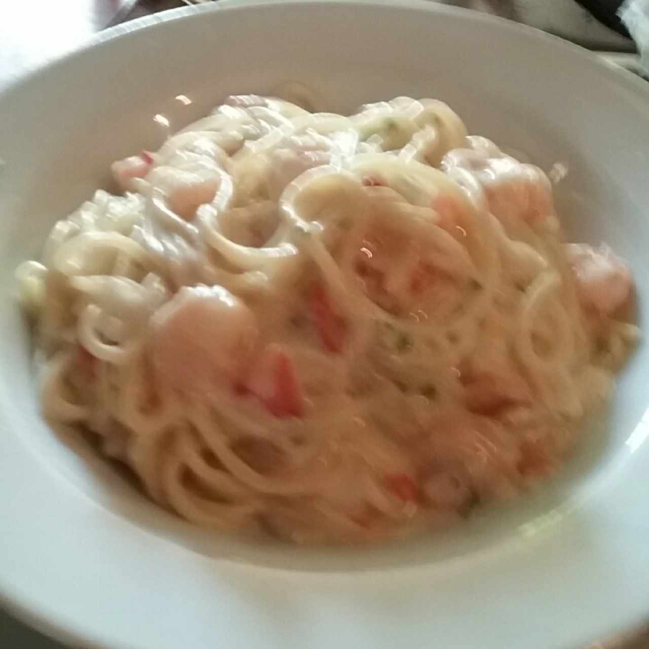 vermicelli con camarones 
