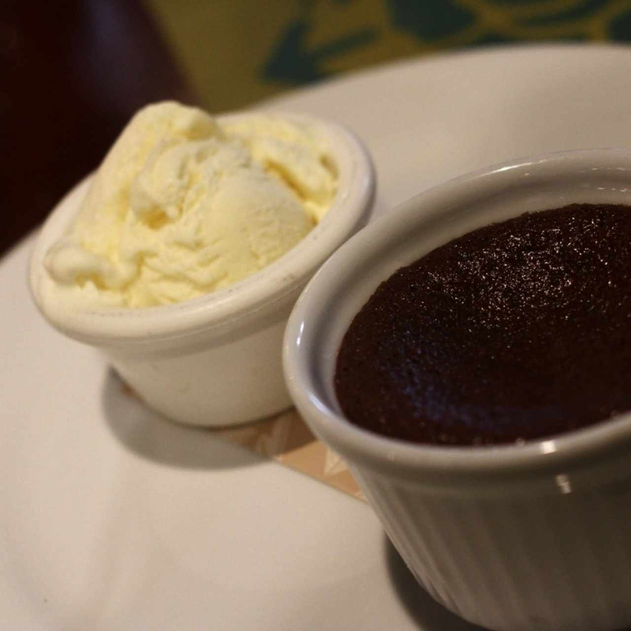 torta “fluída” de chocolate (Fondant)