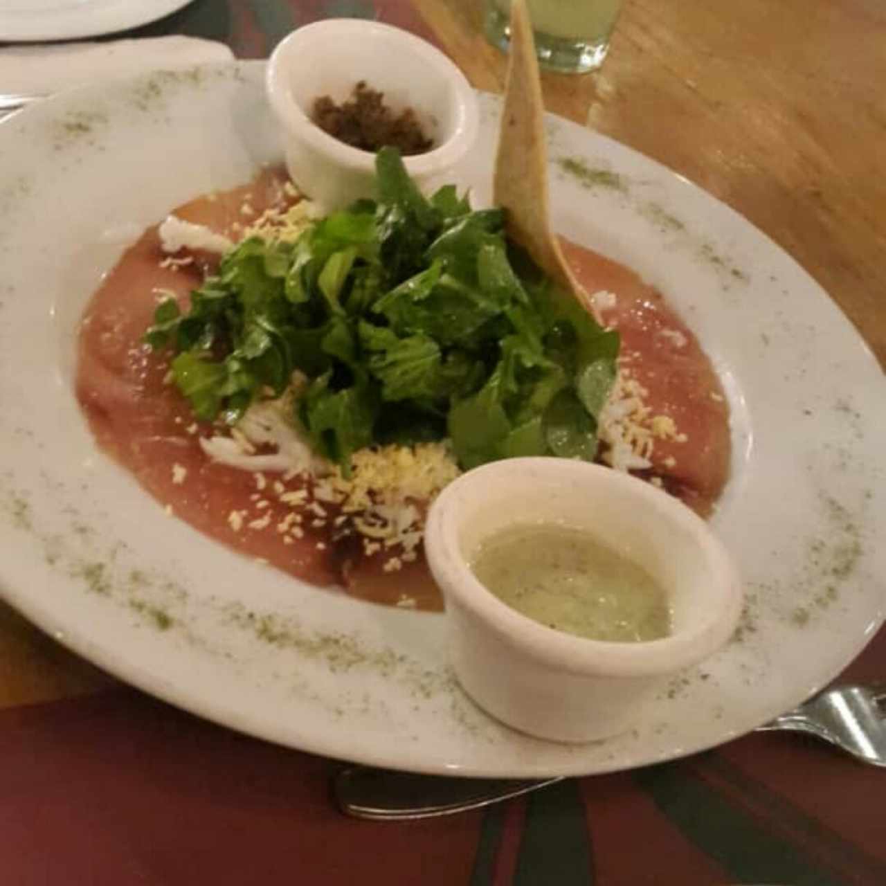 Carpaccio de Pez Espada ahumado
