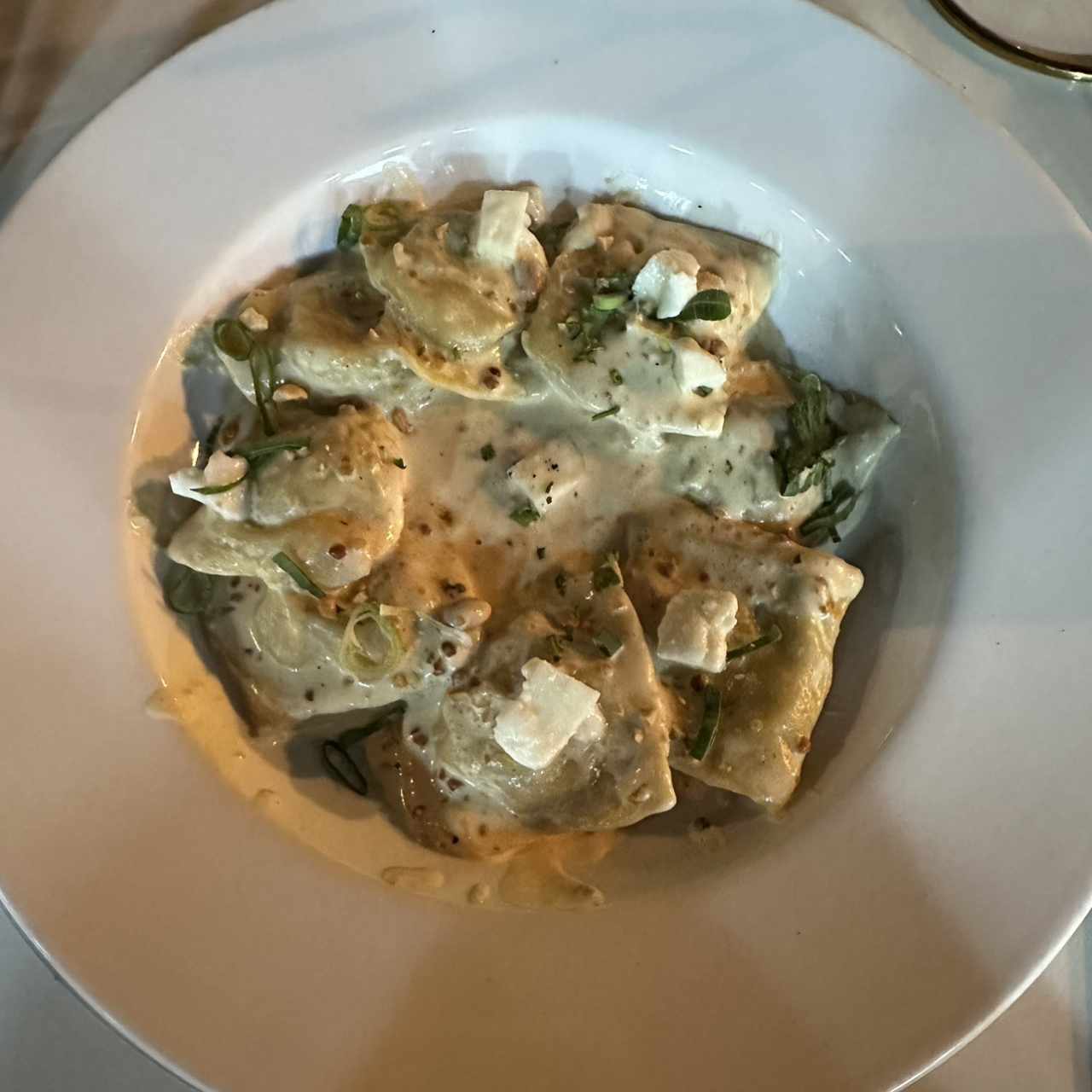 Pasta rellena de pollo 