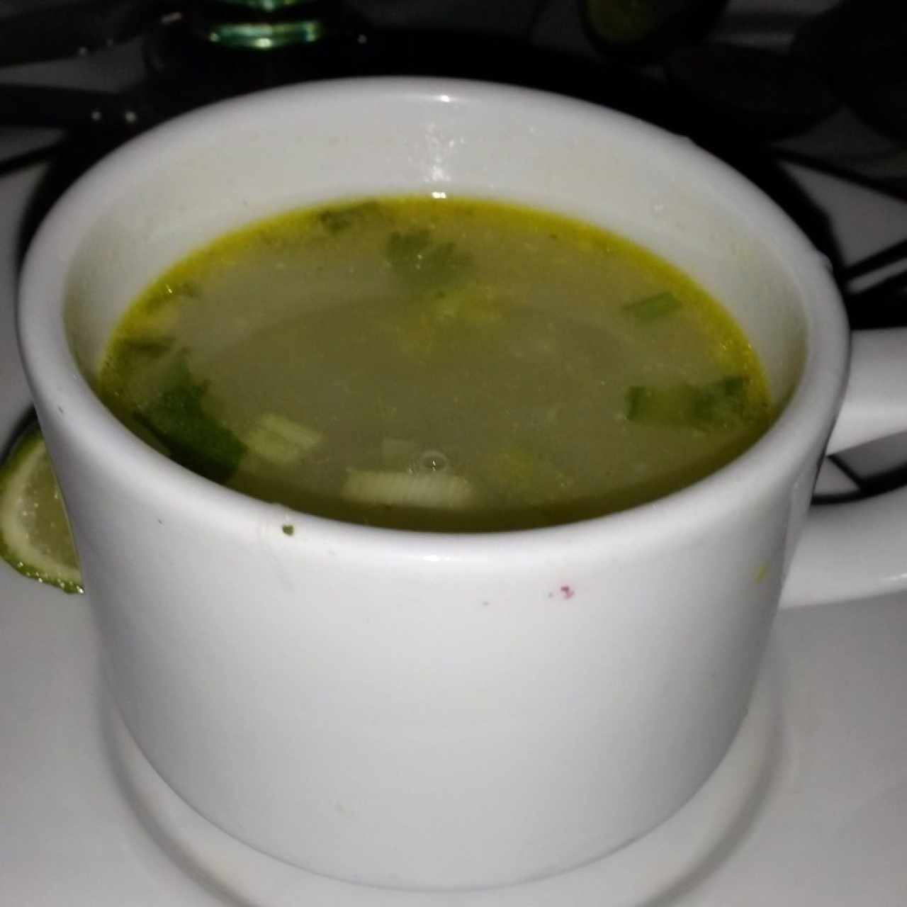 Siempre te reciben con este consome de pescado !