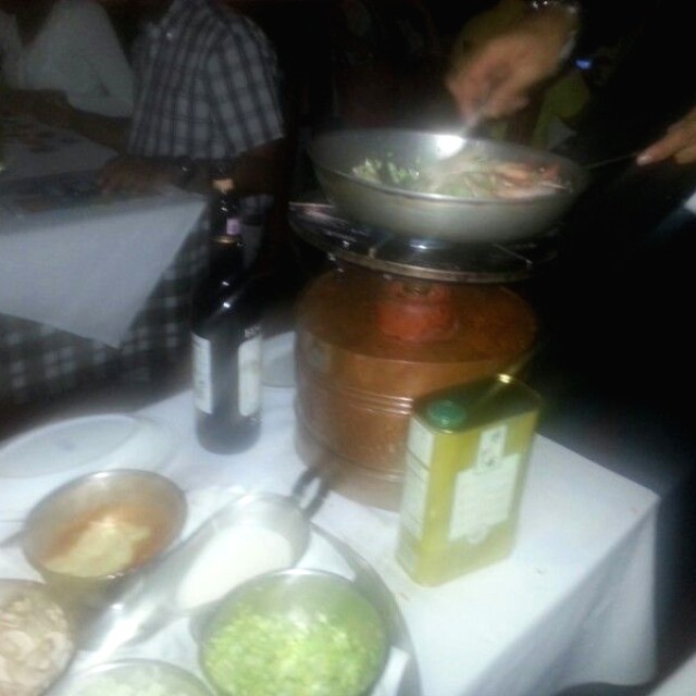 Preparacion de labgostinos al barquero
