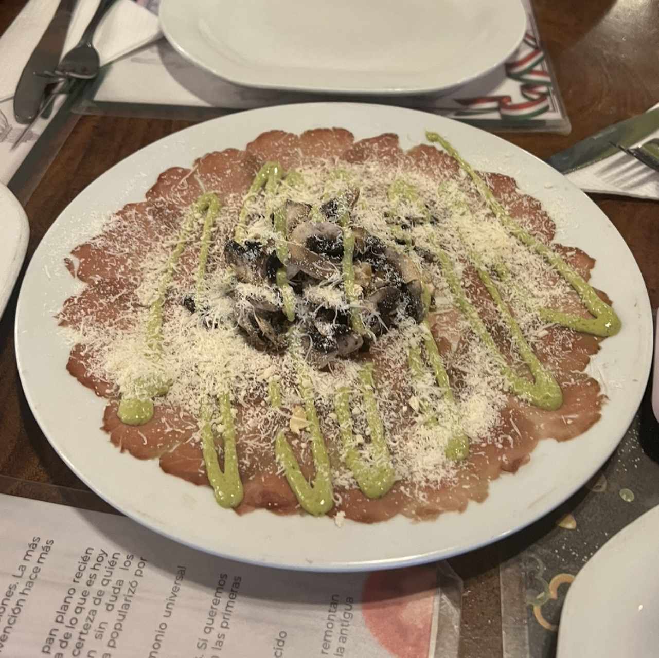 ENTRADAS - CARPACCIO DI MANZO