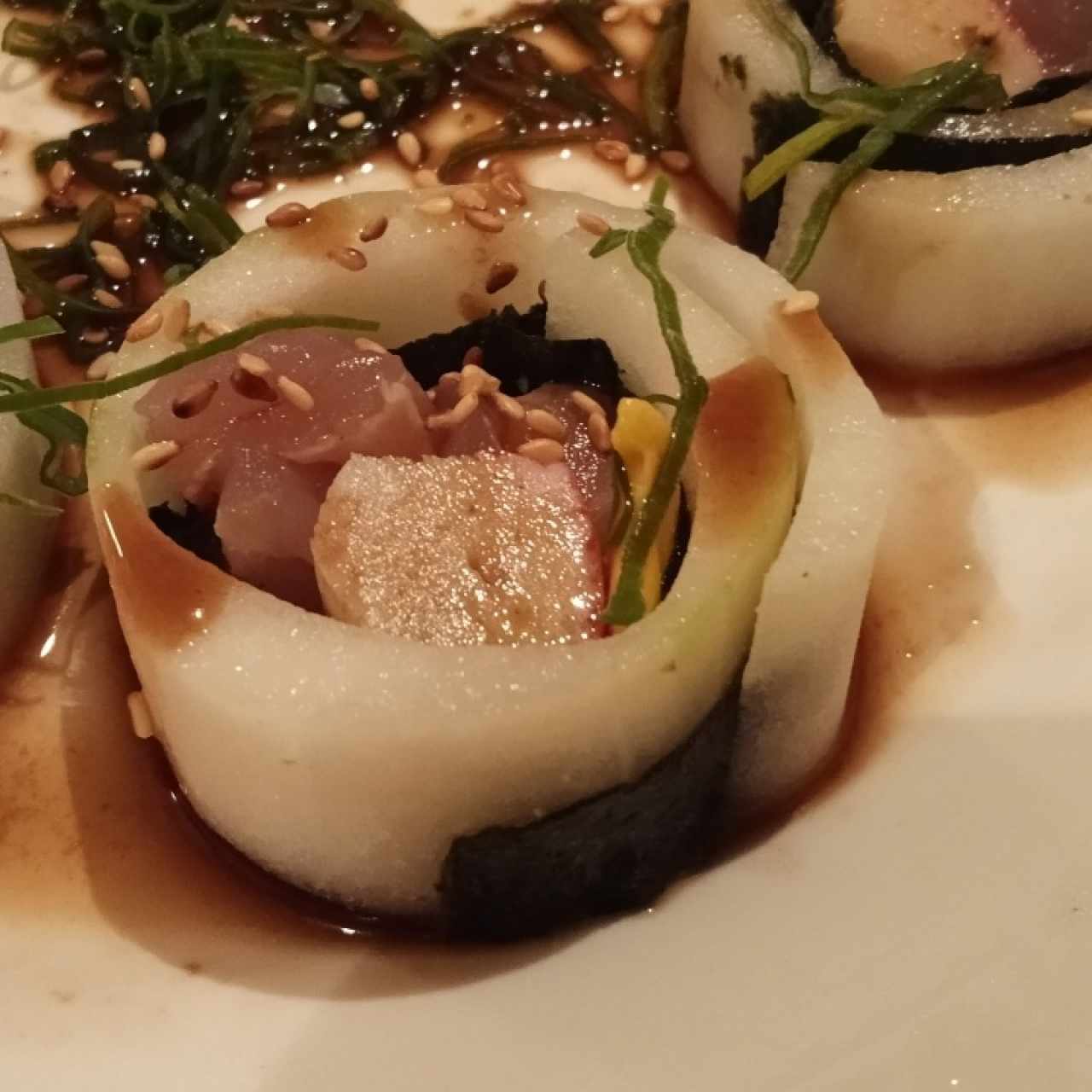 Entrada fría: roll de pepino