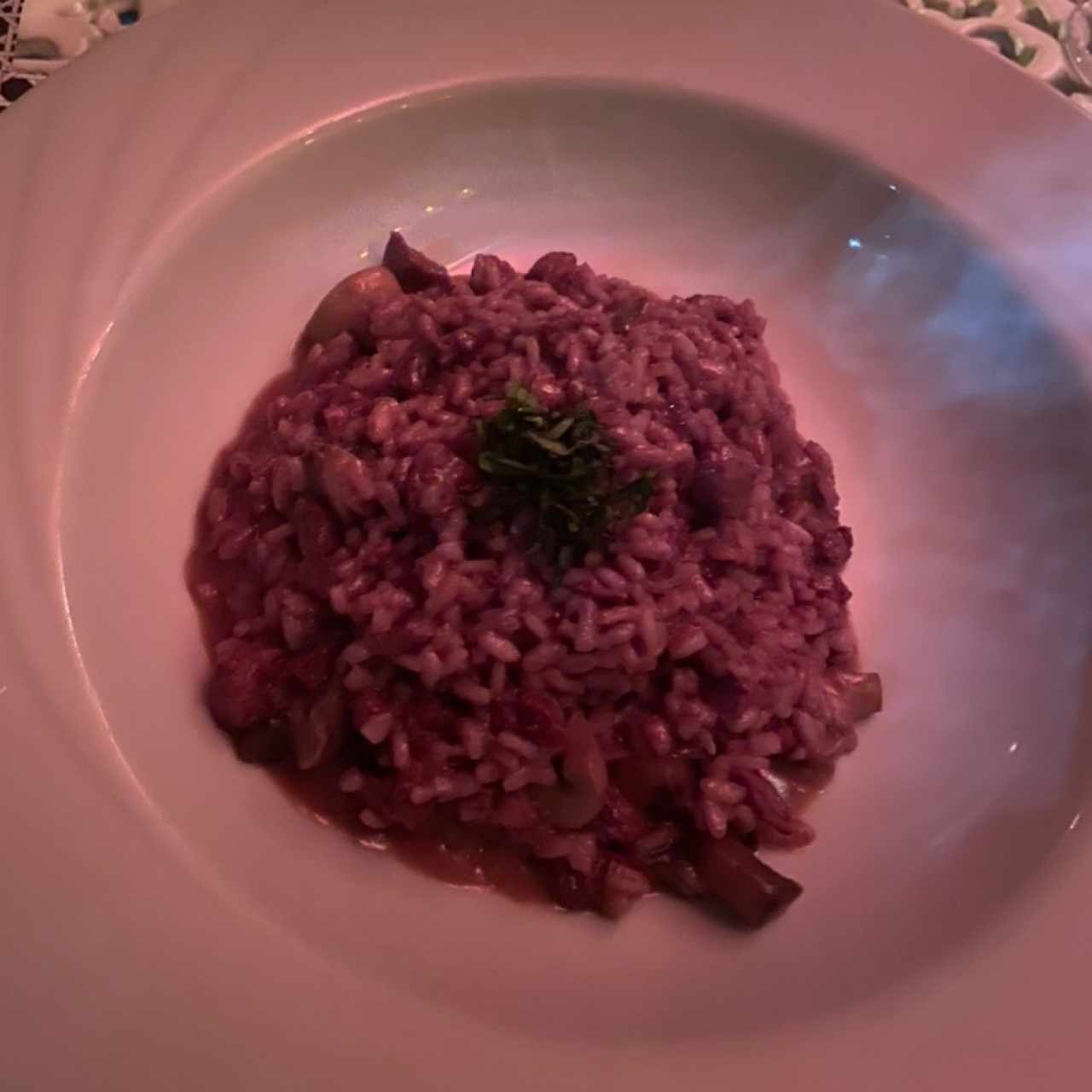 Risotto de lomito y hongos